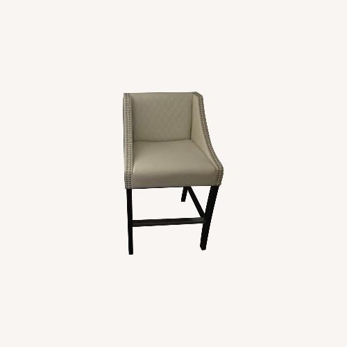 Used Christopher Knight Ivory Leather Barstools (Set of 2) for sale on AptDeco