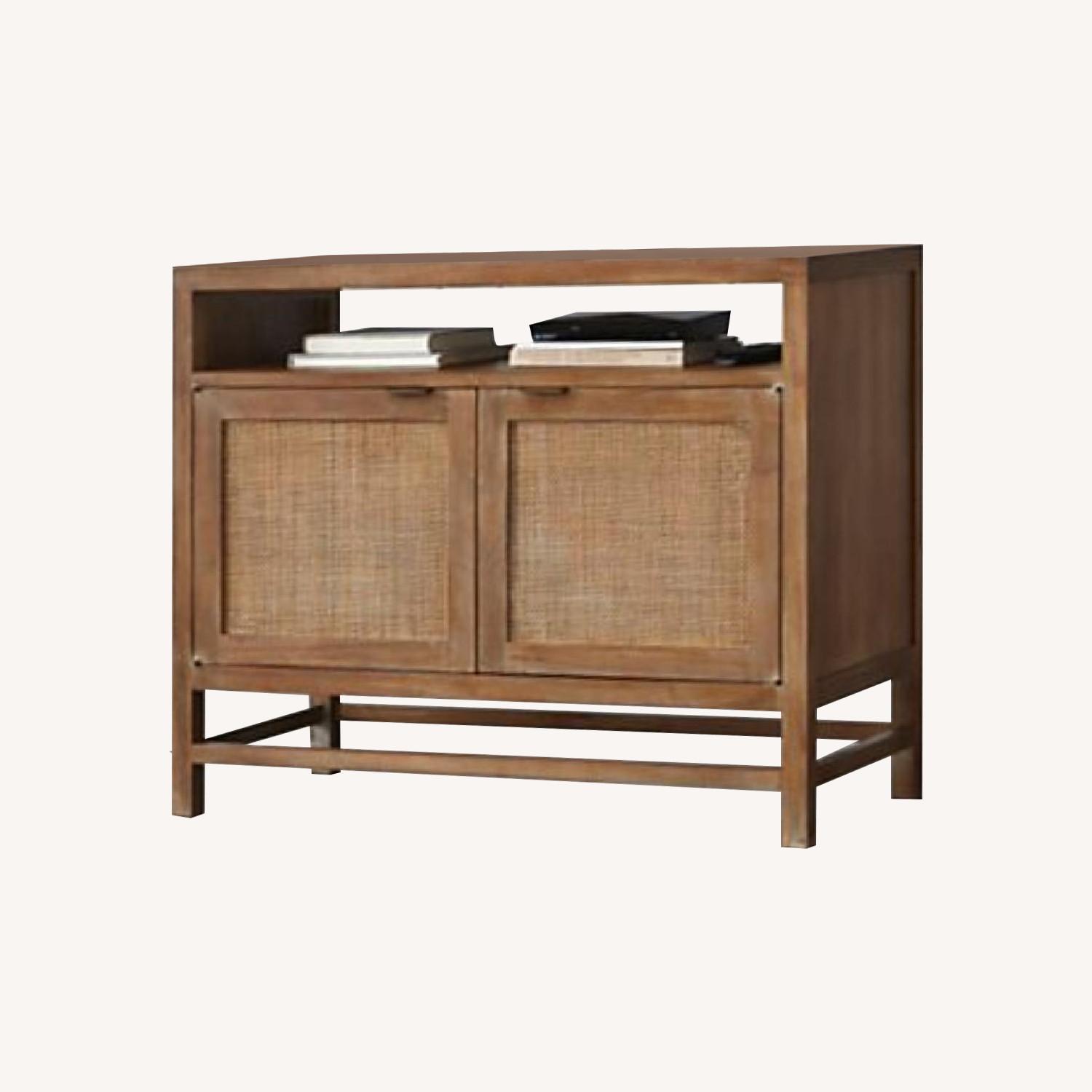 Crate & Barrel Blake Grey 42" Media Console - image-0