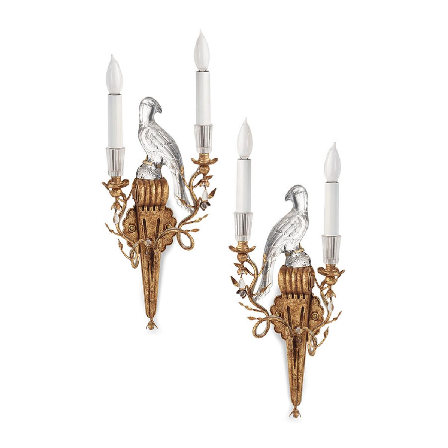 Sherle Wagner Crystal Bird Sconces - image-0