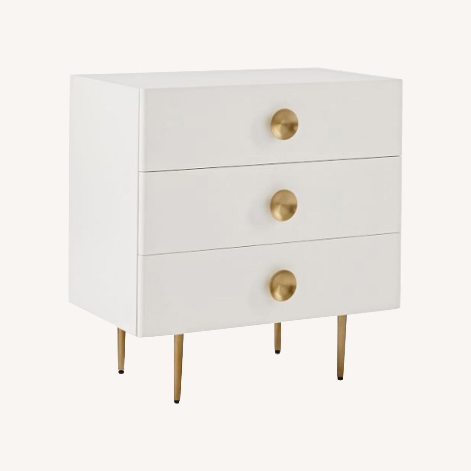 West Elm White 3Drawer Dresser AptDeco