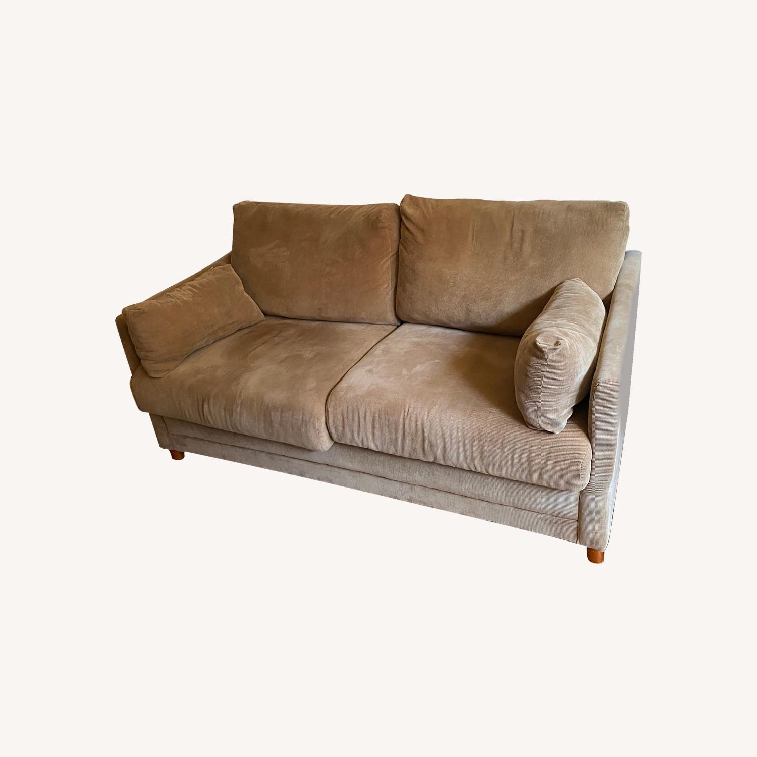 Jennifer Convertibles Light Brown Sleeper Sofa AptDeco
