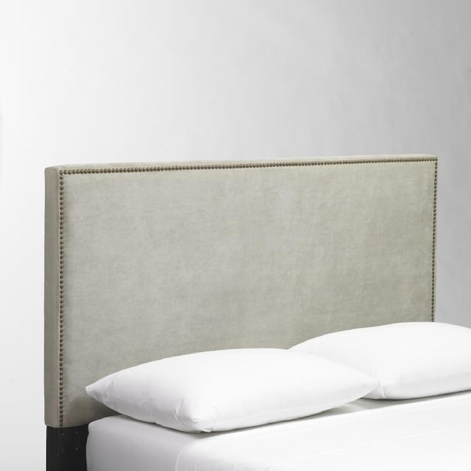 West Elm Nailhead Upholstered Headboard - image-4