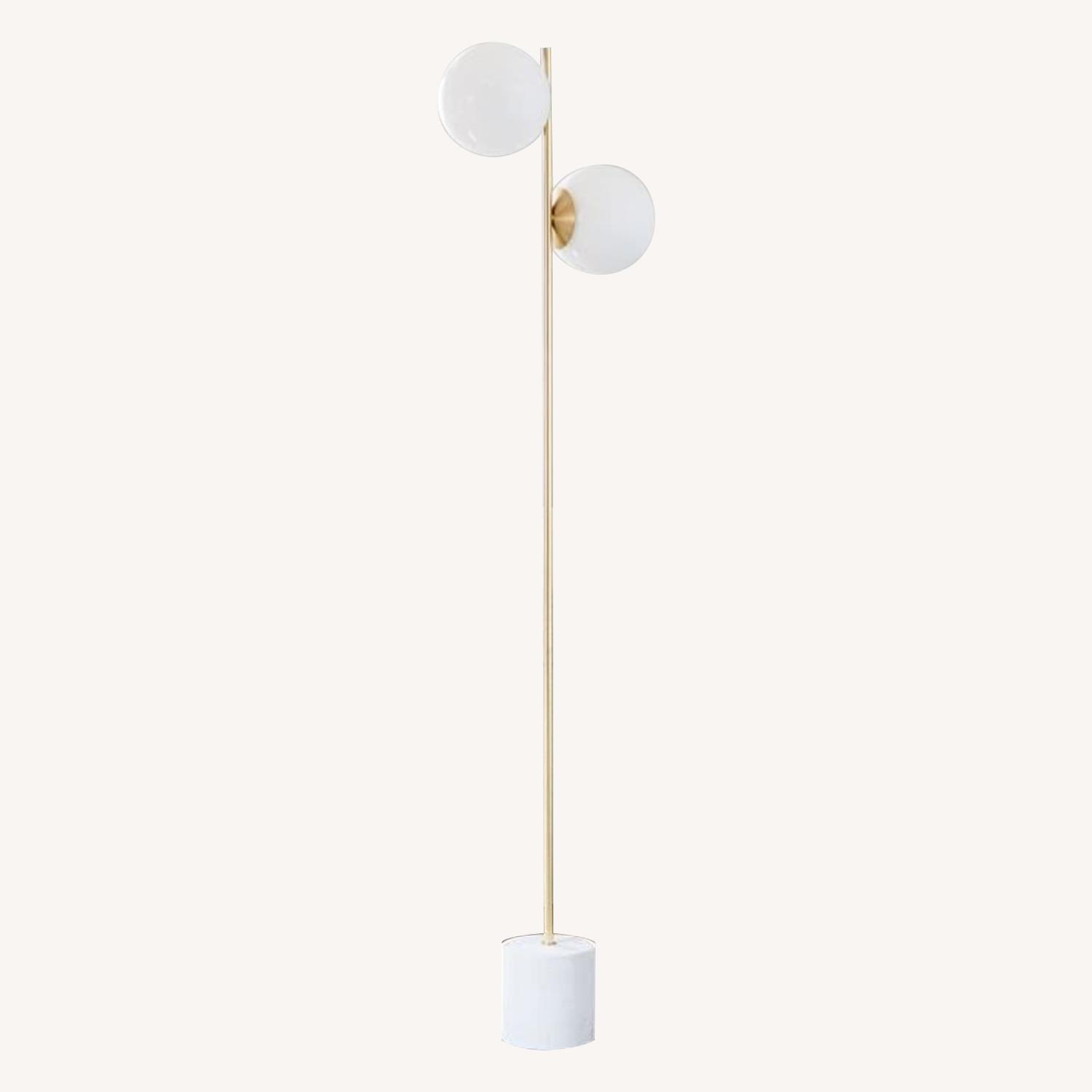 sphere and stem floor lamp