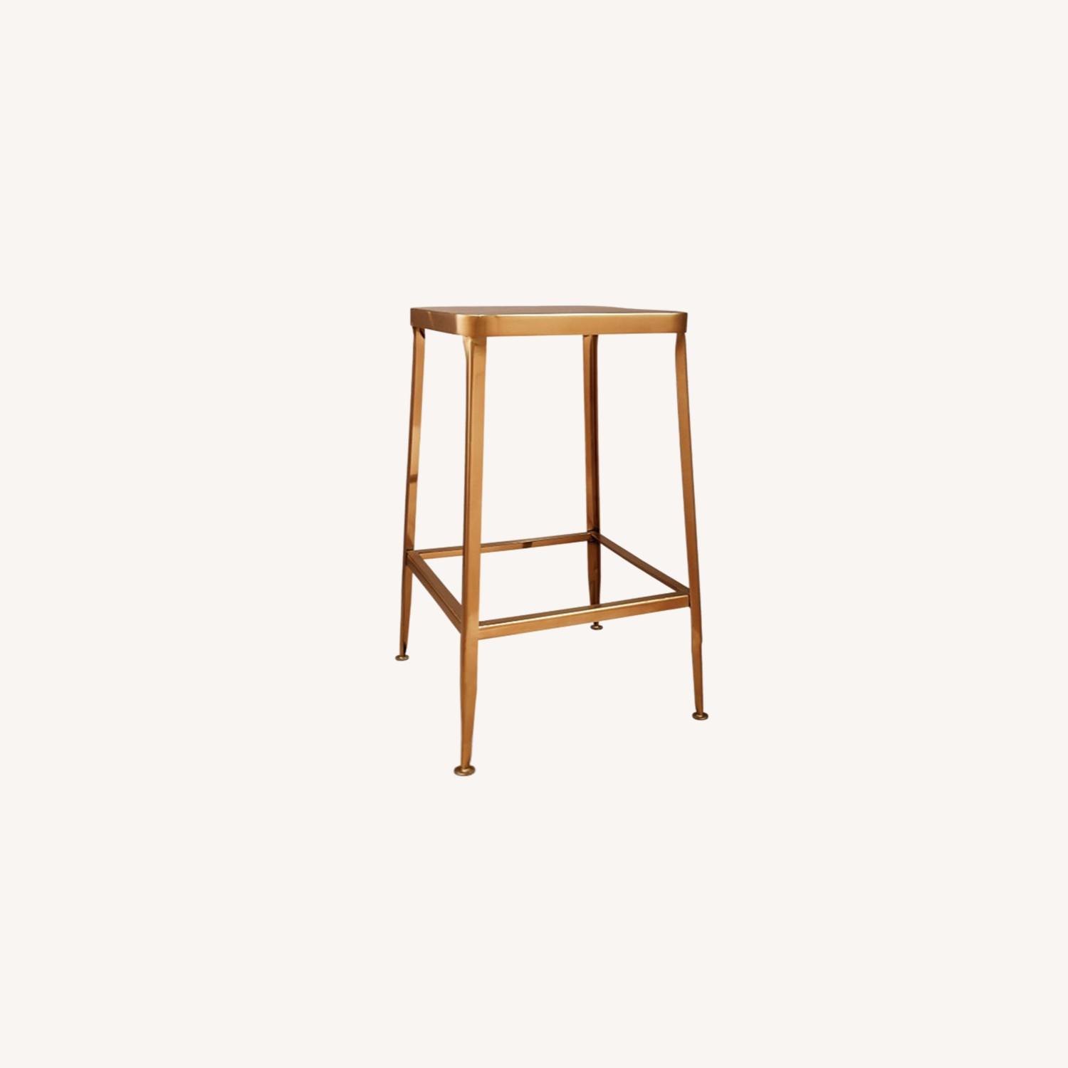 CB2 Flint Gold Counter Stool AptDeco