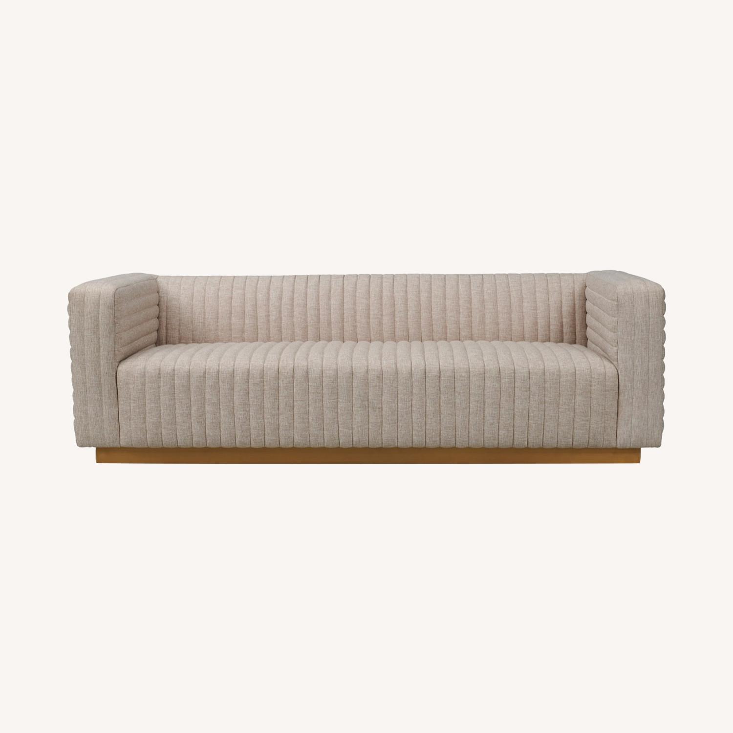 Brooklyn Space Deco MidCentury Modern Fabric Sofa AptDeco