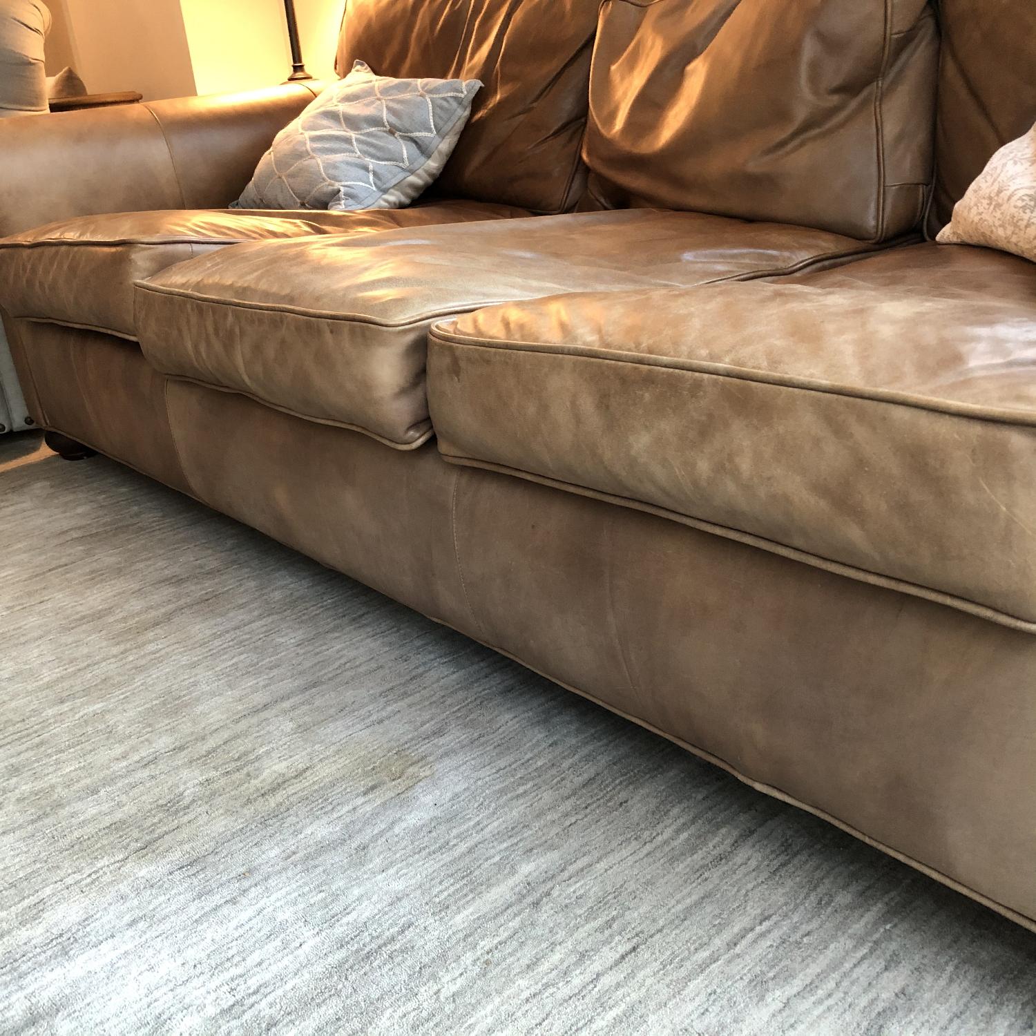 Resotration Hardware Lancaster Leather Sofa - image-13