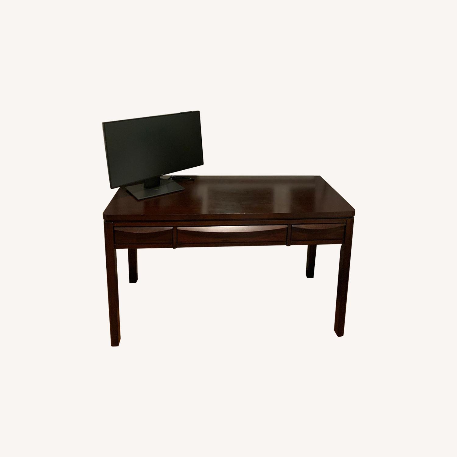 Bob's Discount Espresso Wood Desk with Drawers AptDeco