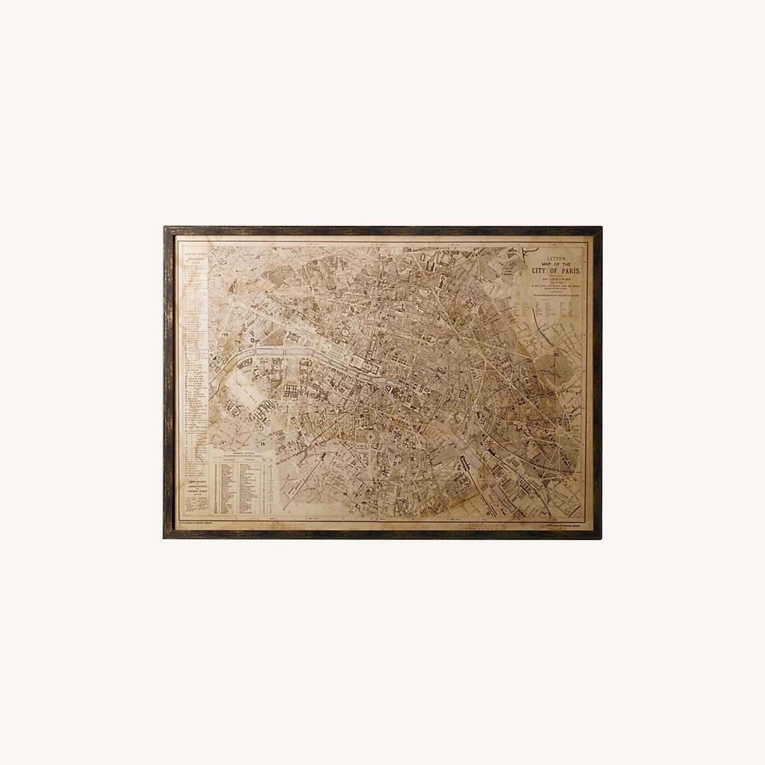 Restoration Hardware Paris Map Wall Art - image-4