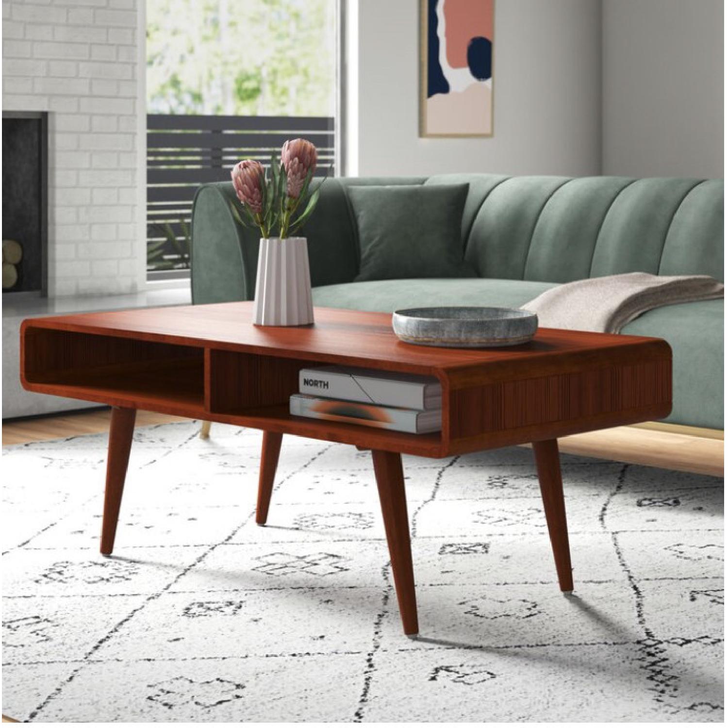 Mid Century Modern Walnut Coffee Table - image-4