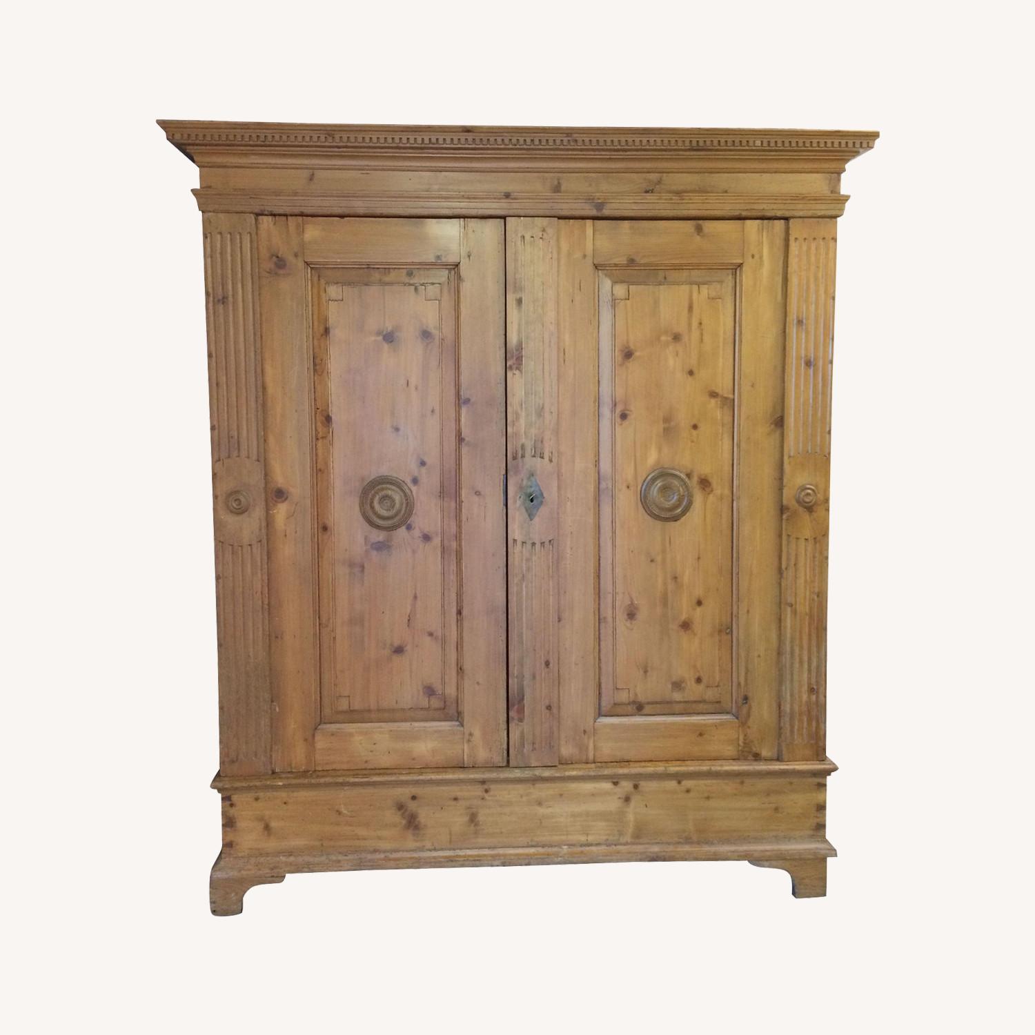 Antique Scandinavian Pine Armoire AptDeco