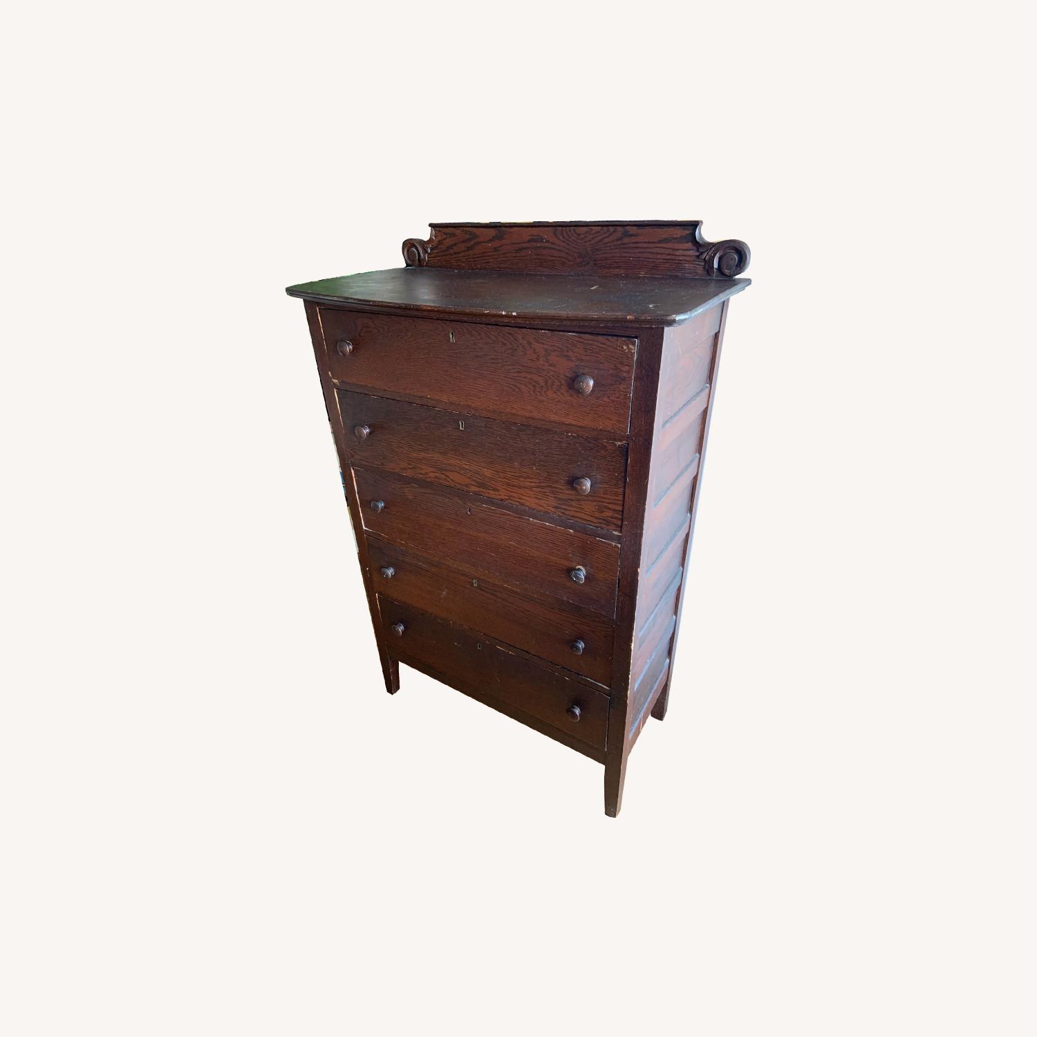 Solid Wood Vintage Dresser AptDeco