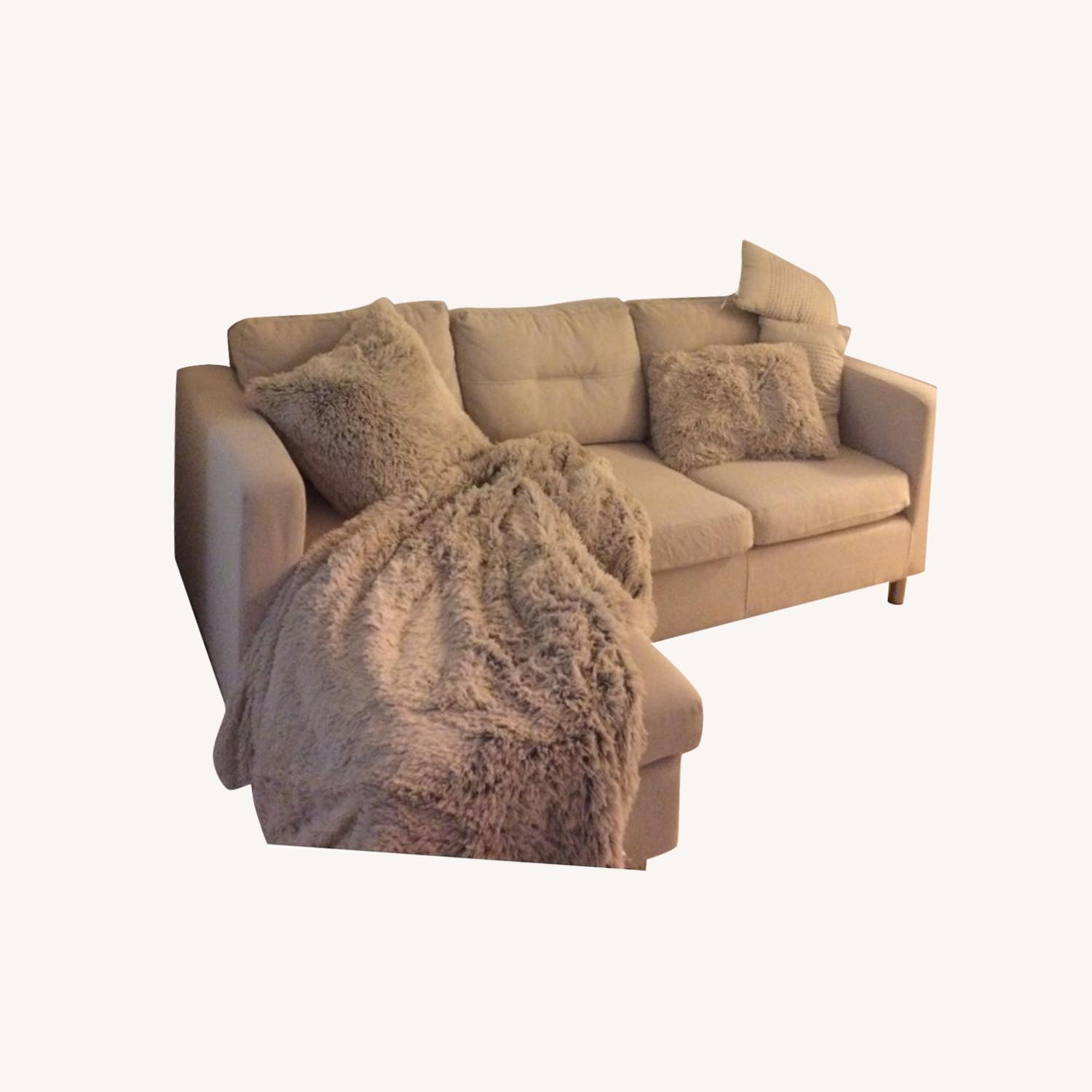 Detroit Beige Convertible Sectional Sofa AptDeco