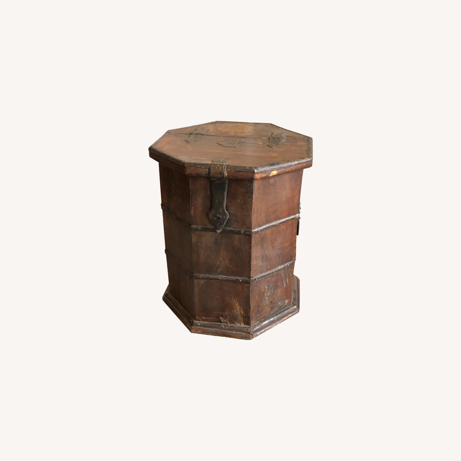 Vintage Octagonal Side Table Trunk with Storage AptDeco