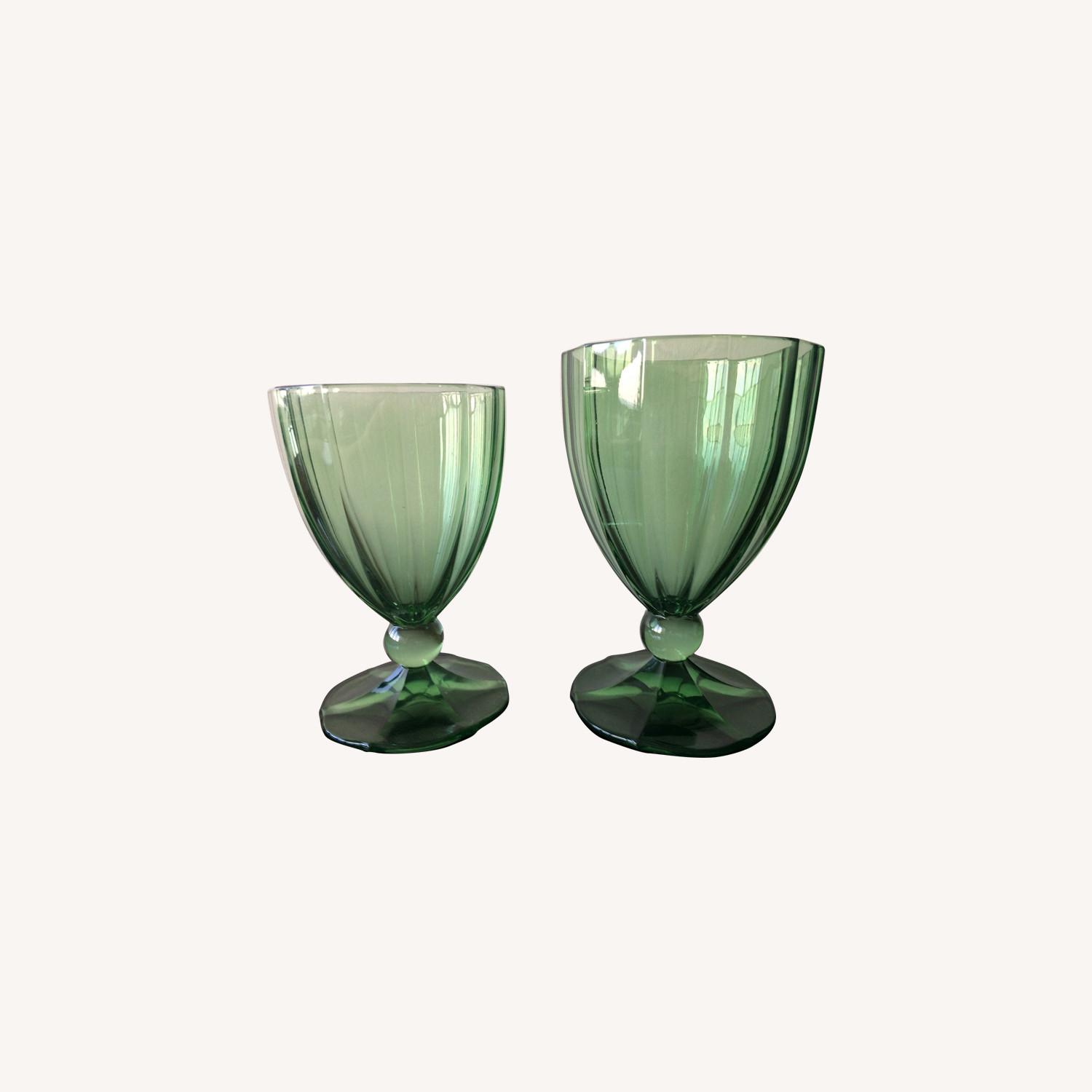 Villeroy & Boch Green "My Garden" Crystal Stemware AptDeco