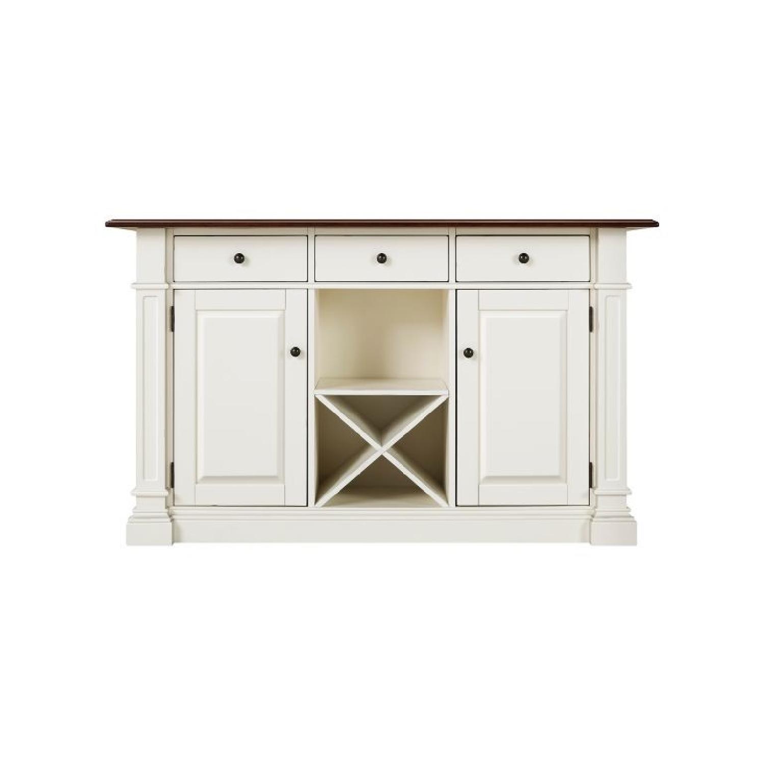 Raymour & Flanigan White Kitchen Island AptDeco