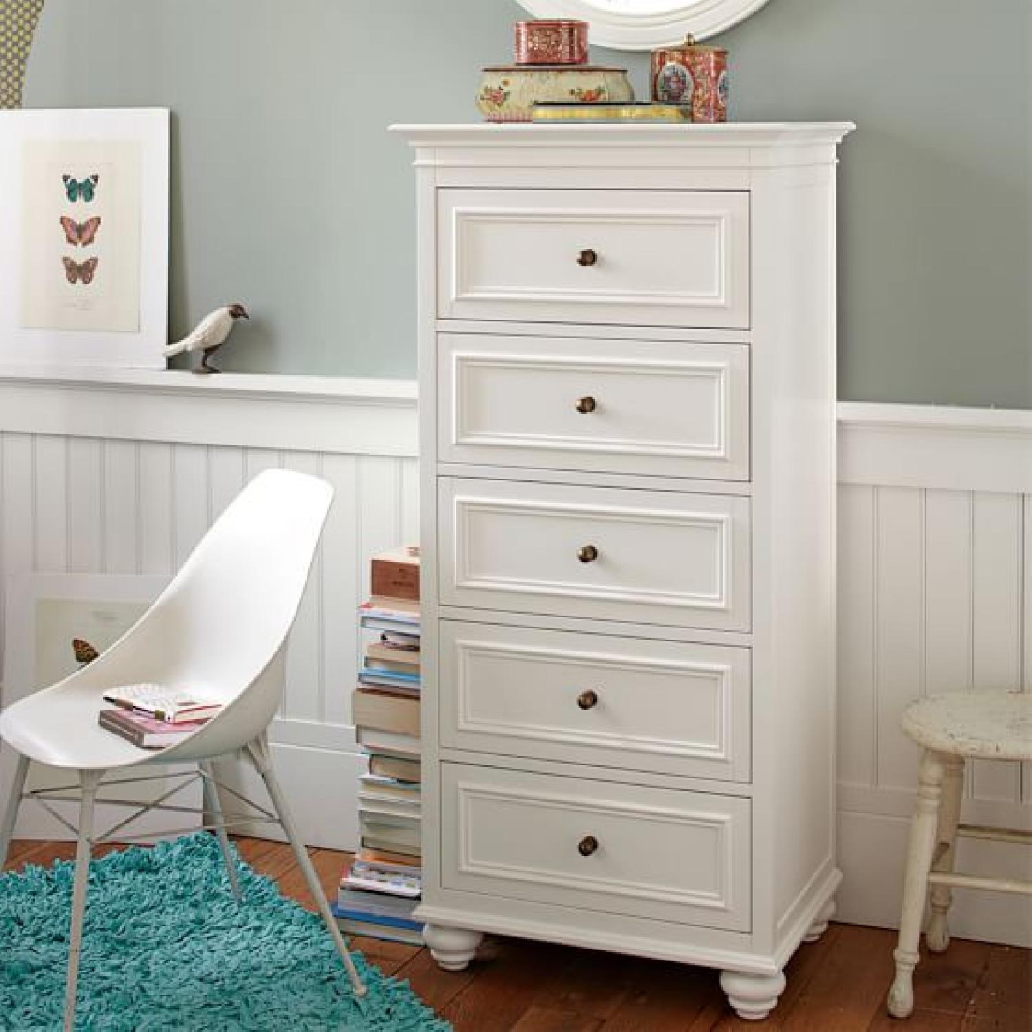 Pottery Barn White Chelsea Tower Dresser - image-4