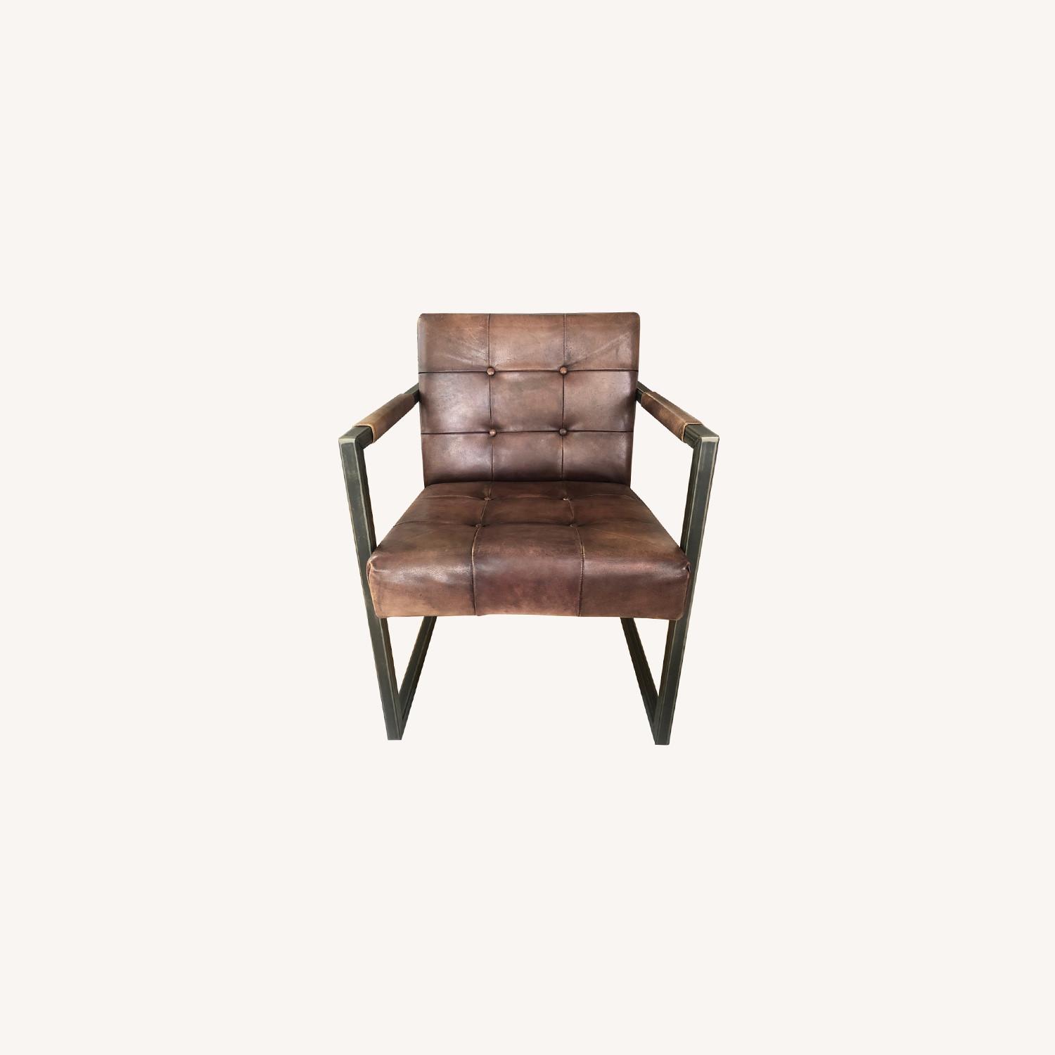 Restoration Hardware Leather Accent Chairs AptDeco