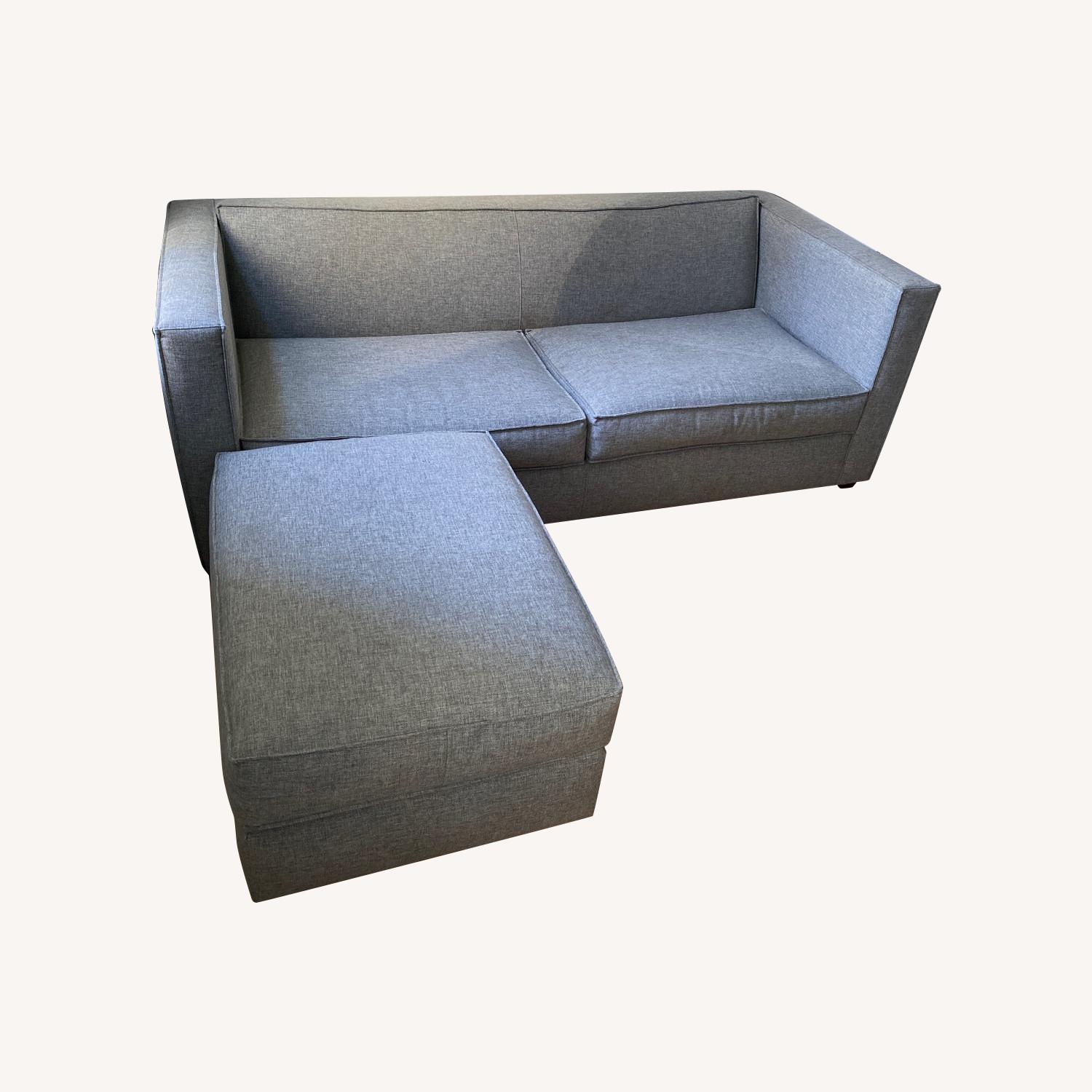 CB2 Club Sofa and Ottoman - image-0