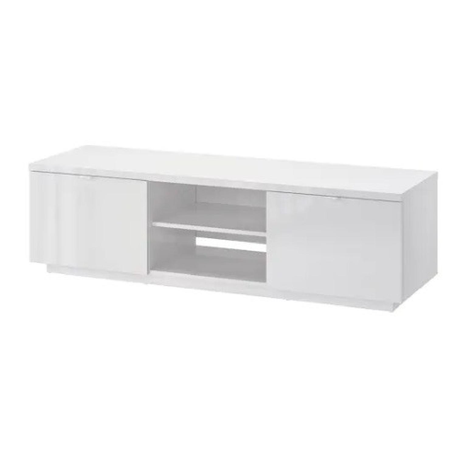 IKEA White TV Stand with Big Storage Space AptDeco