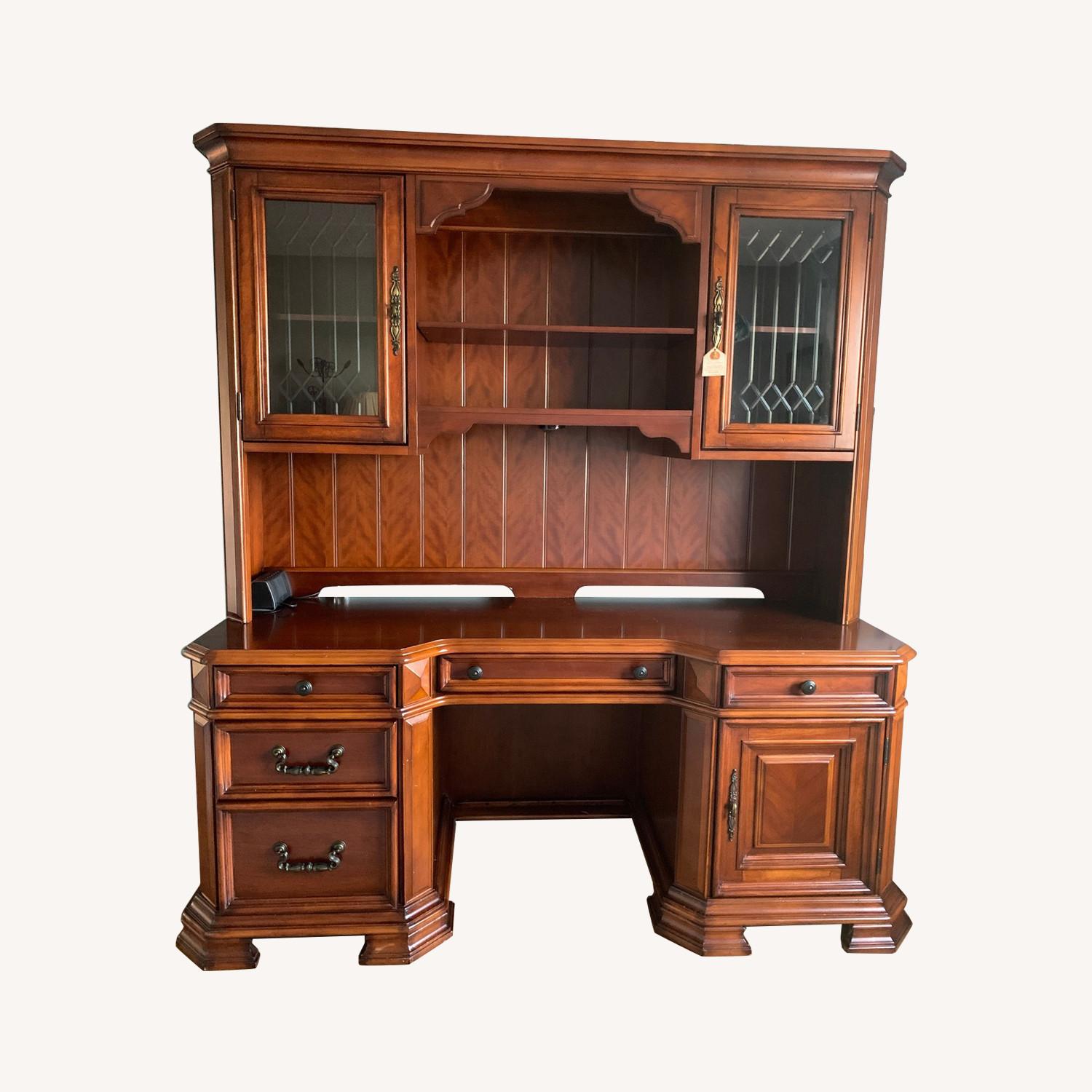 American Furniture Solid Wood Desk with Hutch - image-0