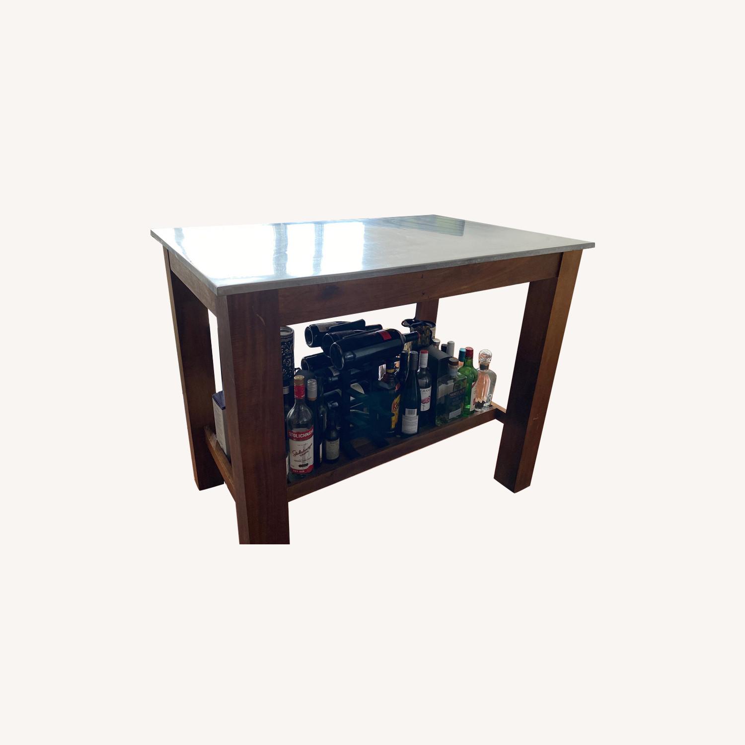 West Elm Rustic Kitchen Island + 4 Chairs AptDeco