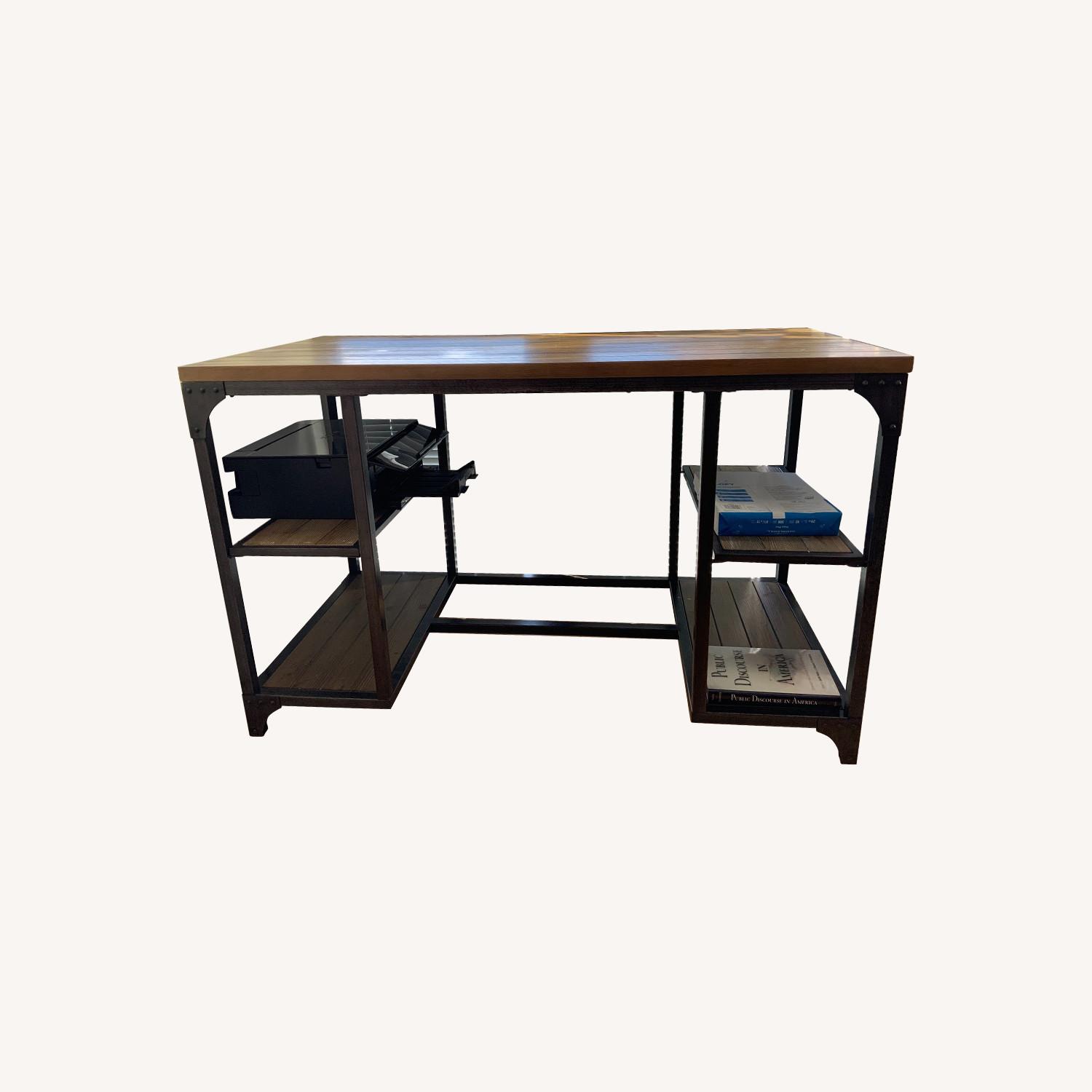 Wayfair Industrial Wood Desk AptDeco