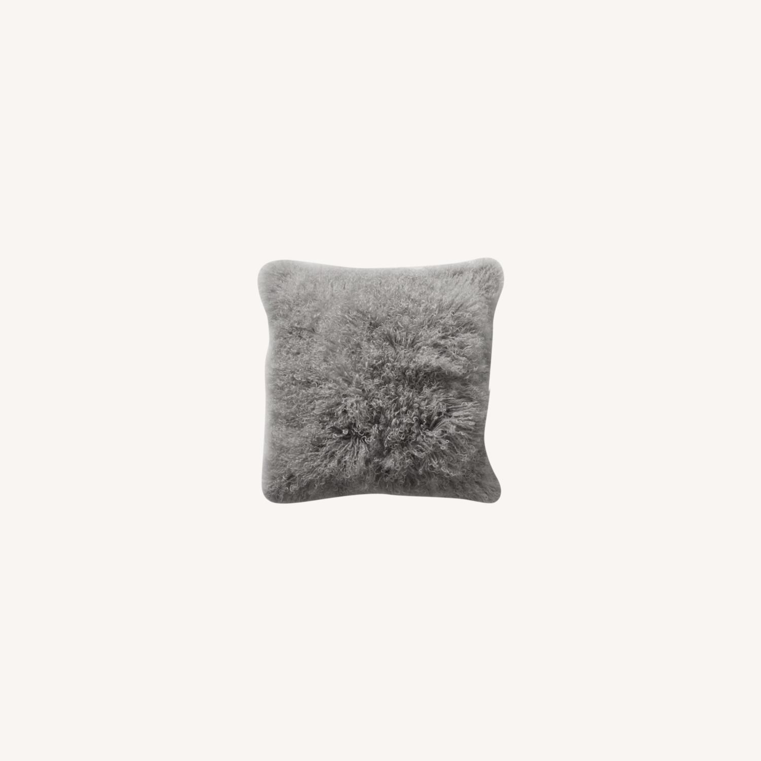 West Elm Mongolian Lamb Pillow Cover + Insert AptDeco