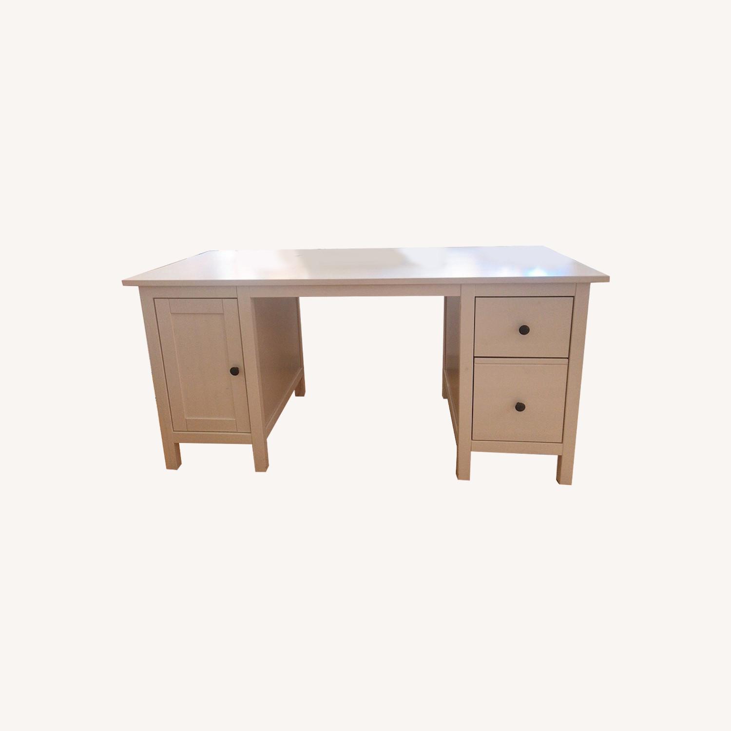 Ikea Hemnes Study Desk White Aptdeco