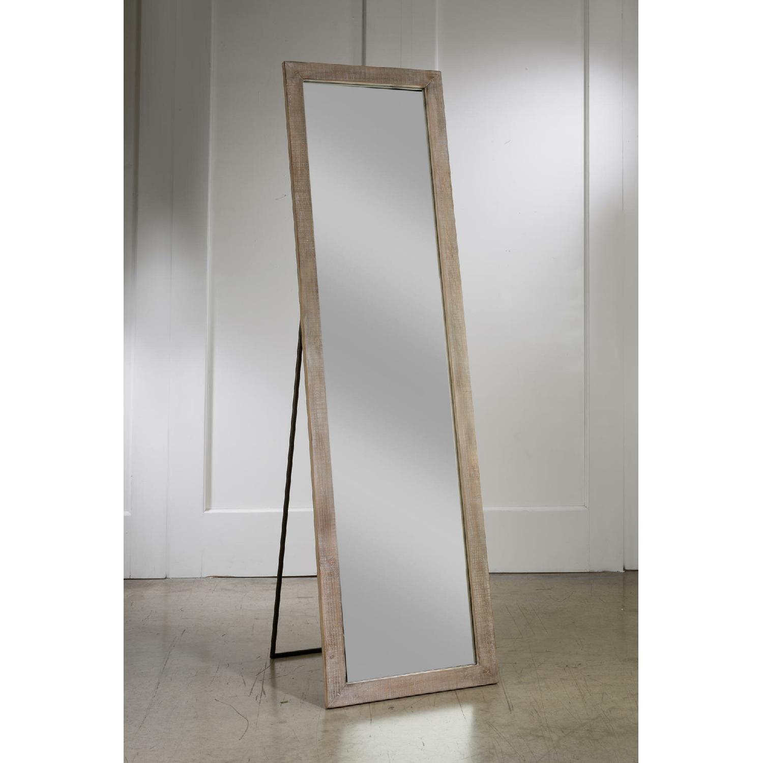 Wayfair Natural Wood Standing Floor Length Mirror - image-4