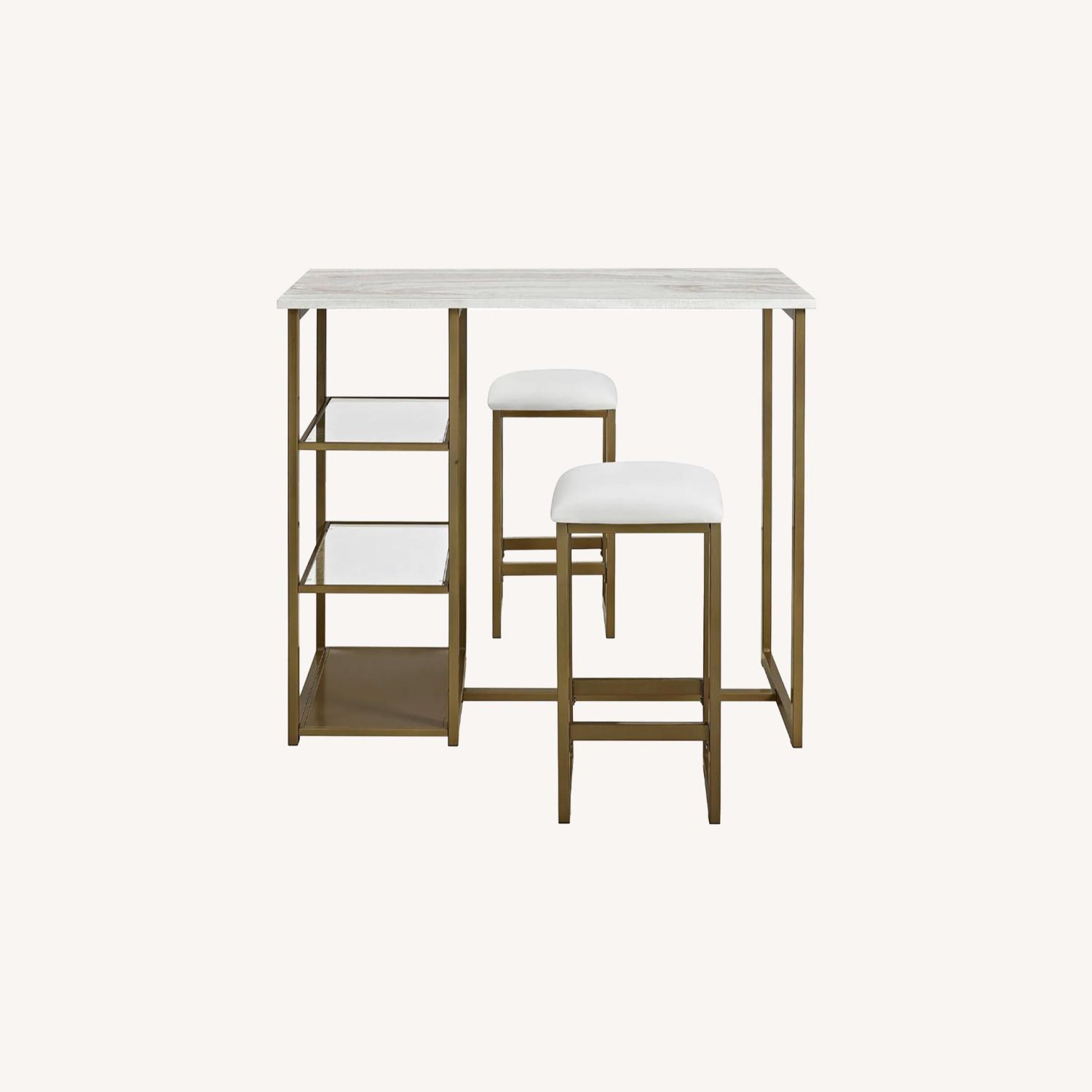 Pier 1 Imports 3 Piece Brass Casual Dining Set - image-5