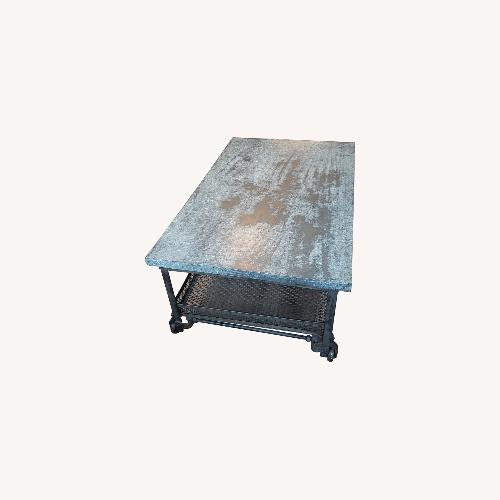 Industrial Metal Coffee Table Aptdeco