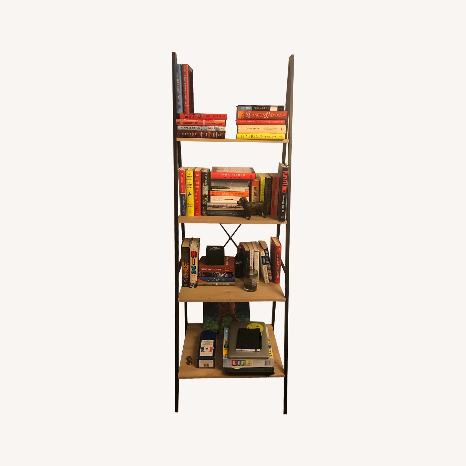Wayfair Metal and Wood Bookshelf AptDeco