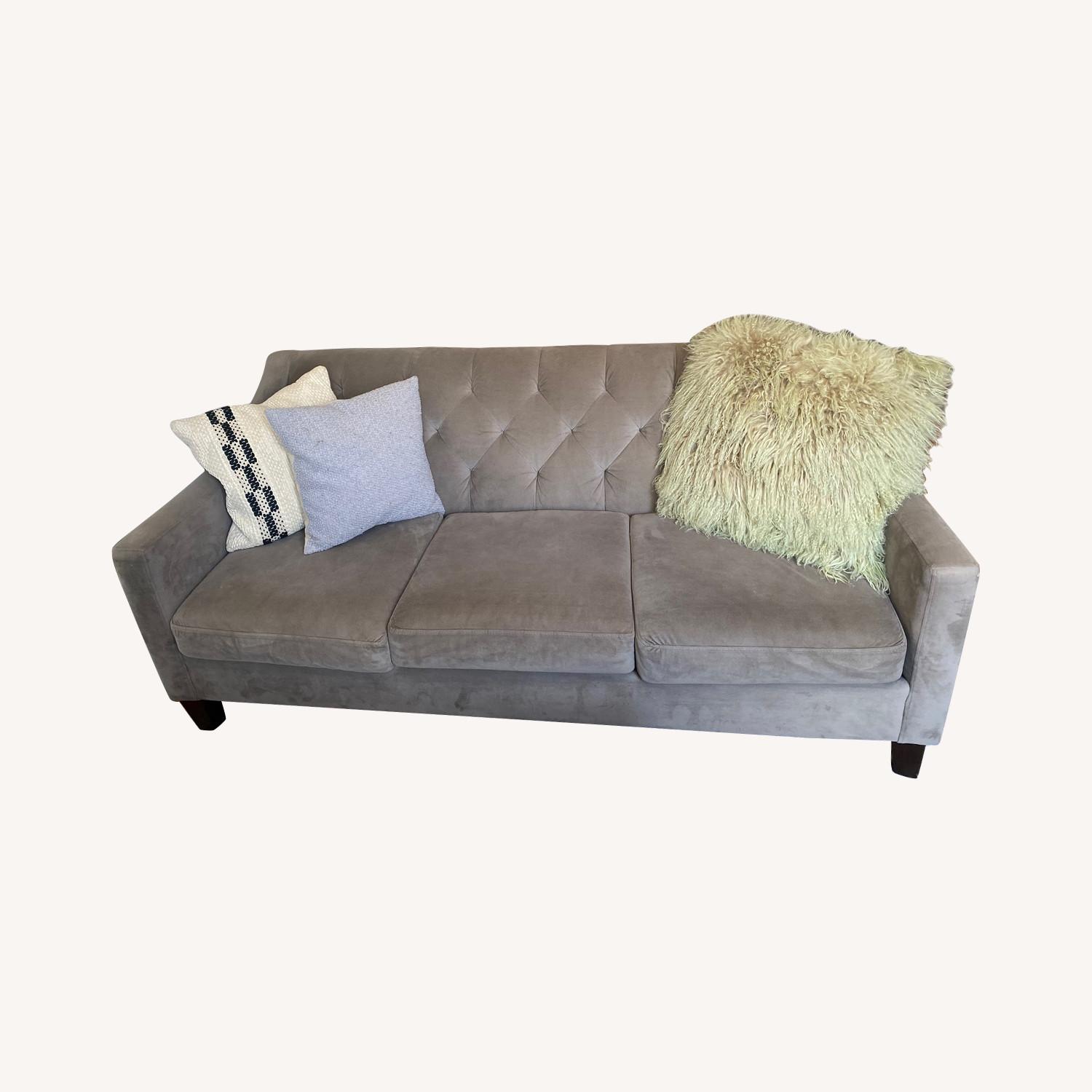 Macys Light Grey Sofa AptDeco