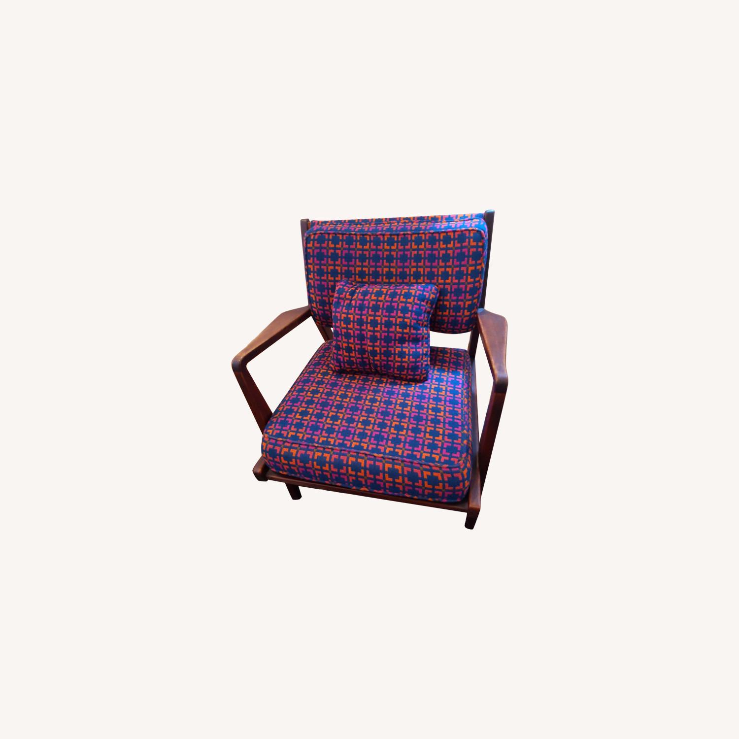 Danish Mid Century Armchair Unsigned Teak Vintage - image-0