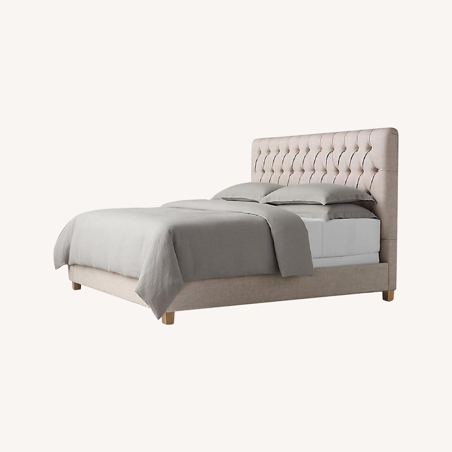Restoration Hardware King Fabric Bed - image-0