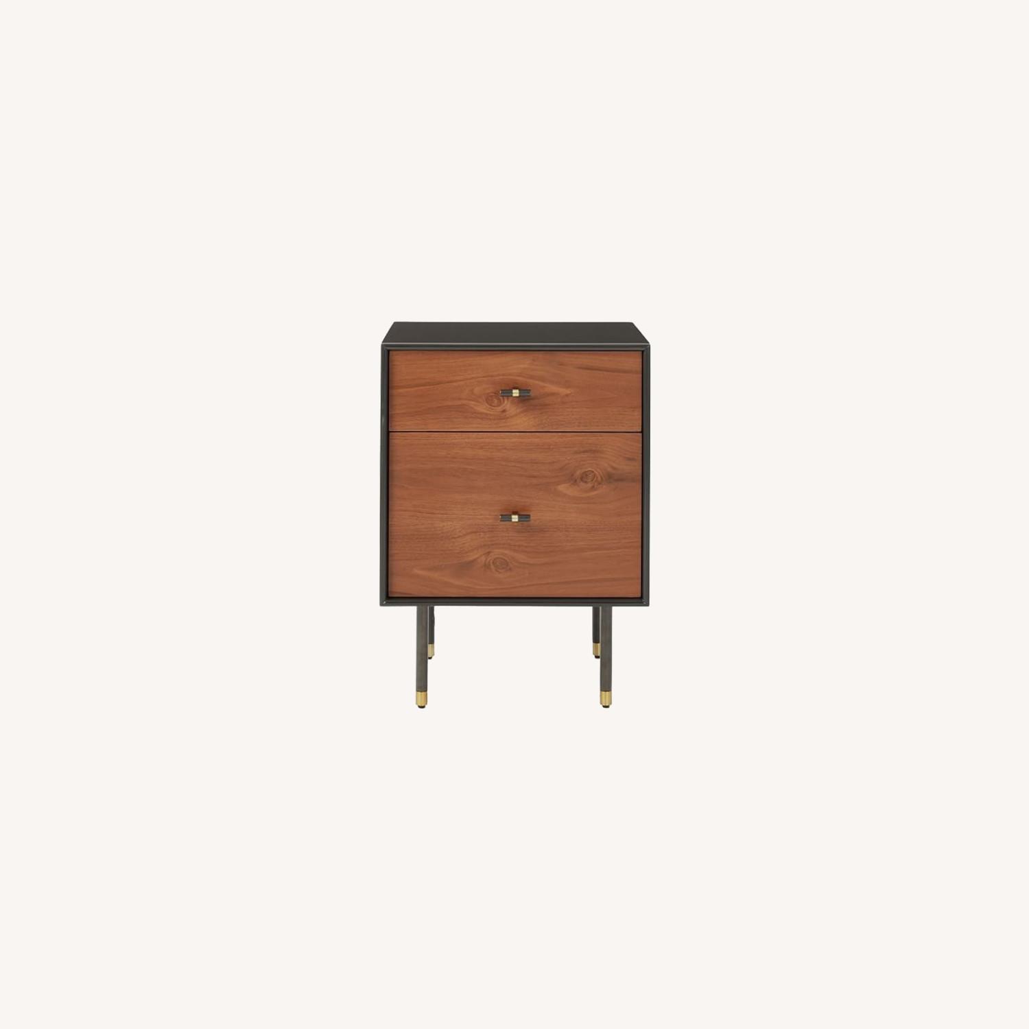 West Elm Modernist Wood & Lacquer Nightstand AptDeco
