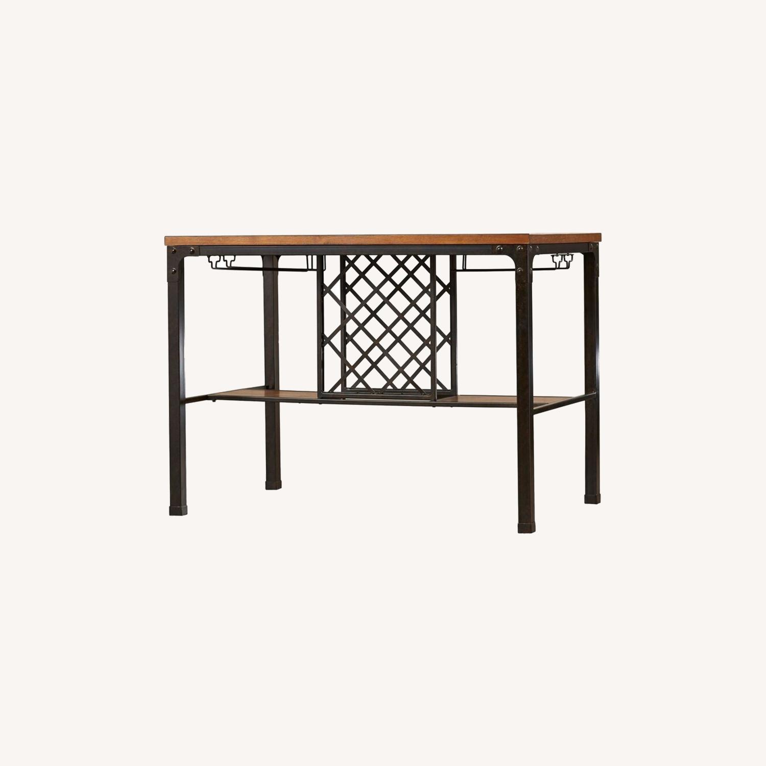 Wayfair Dining Table with Wine & Glass Storage AptDeco
