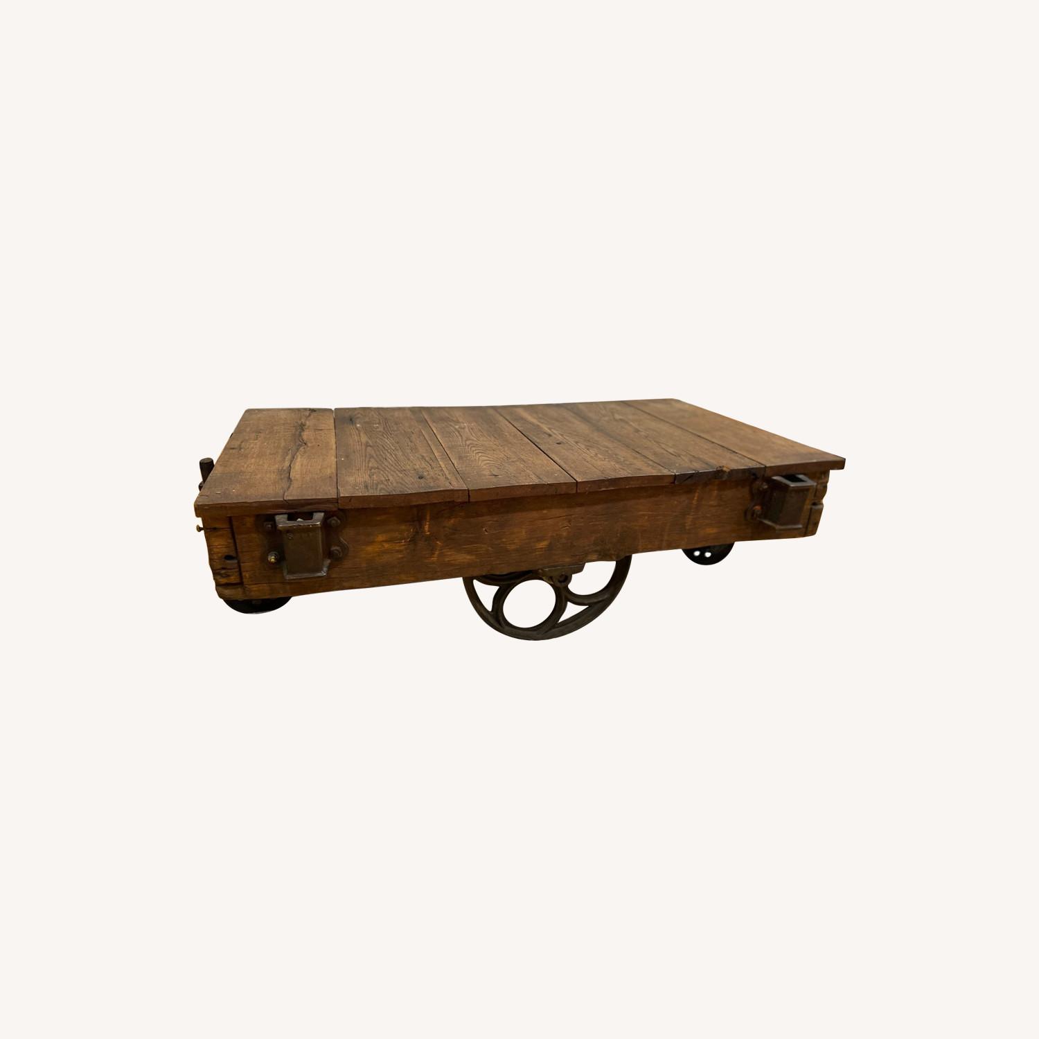 Vintage Railroad Cart Coffee Table - image-0
