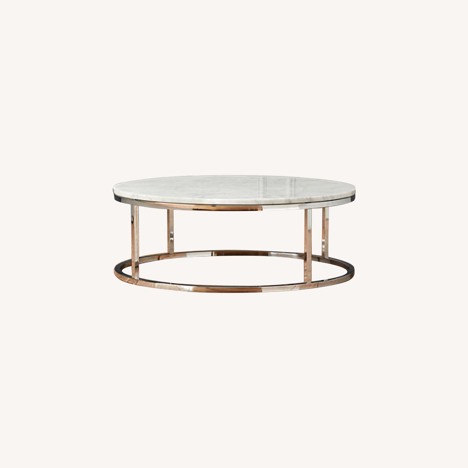 CB2 Marble Coffee Table AptDeco