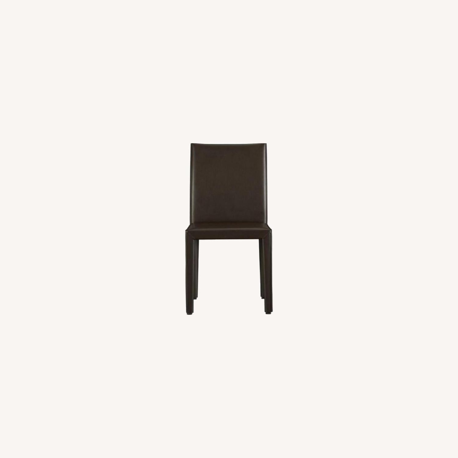 Crate & Barrel Folio Saddle Leather Dining Chair AptDeco
