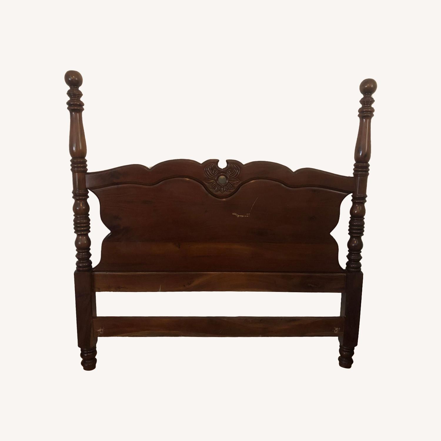 Vintage Solid Mahogany Queen-size Headboard - image-0