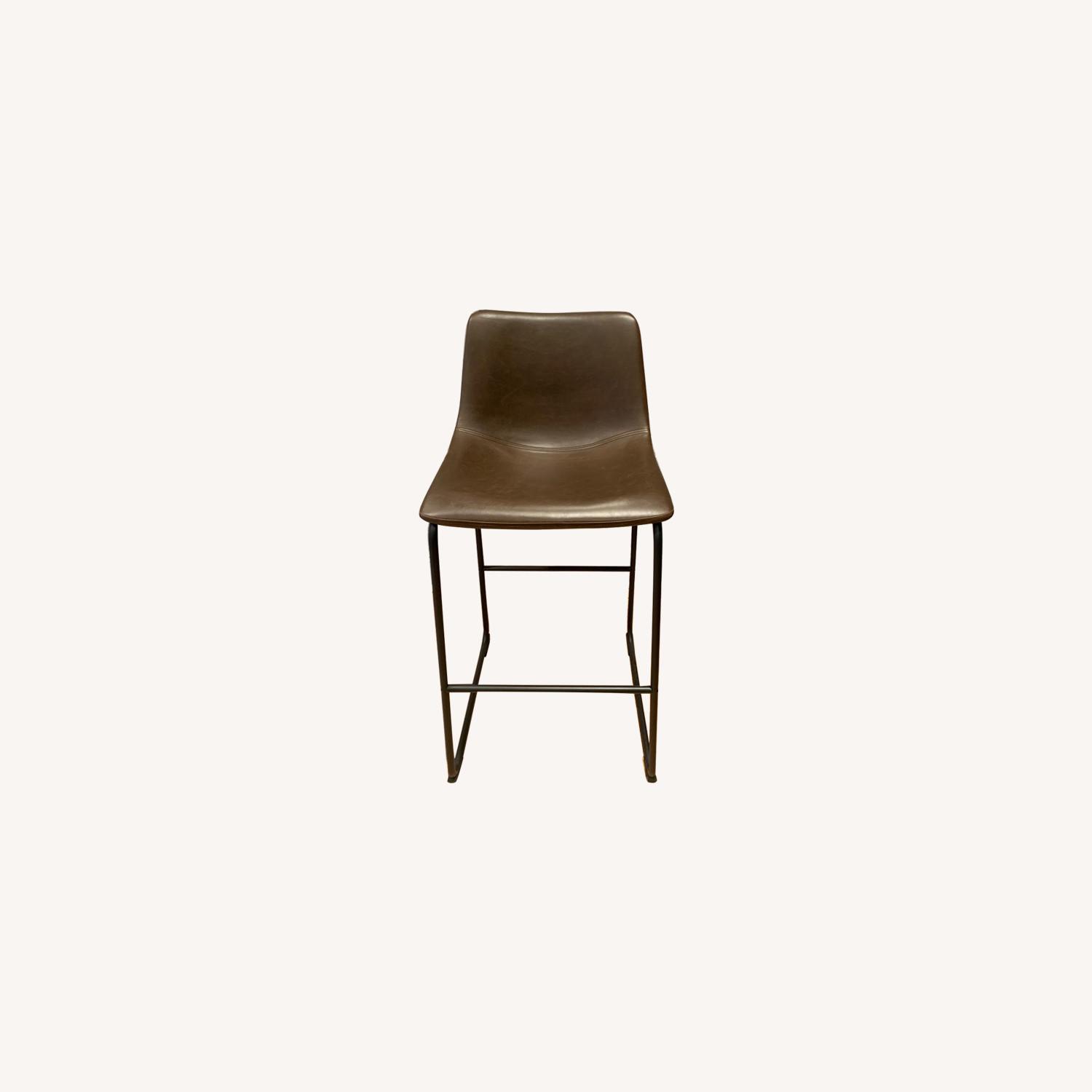 Pier 1 Faux Leather Bar Stools (2) - image-0
