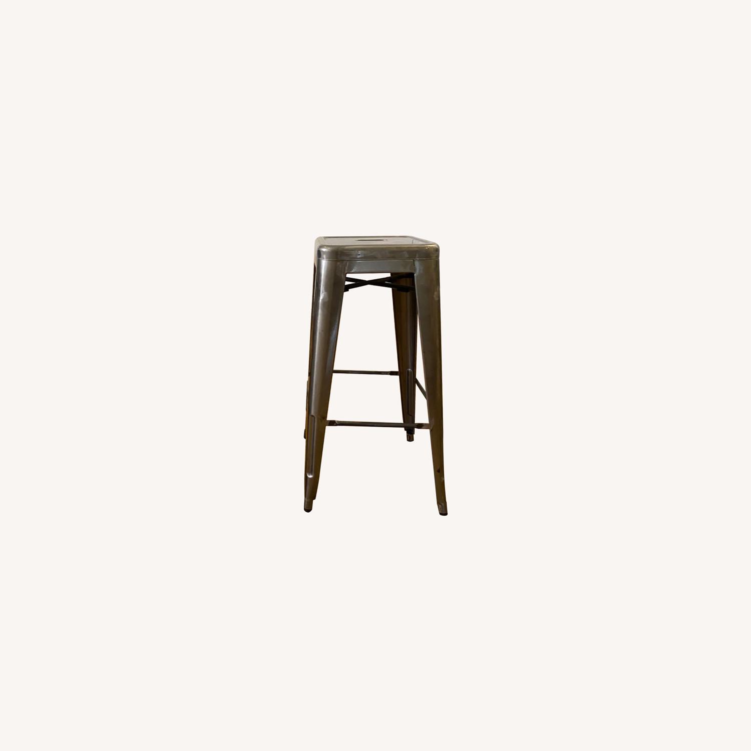 Twin Set Galvanized Metal Bar Stools AptDeco
