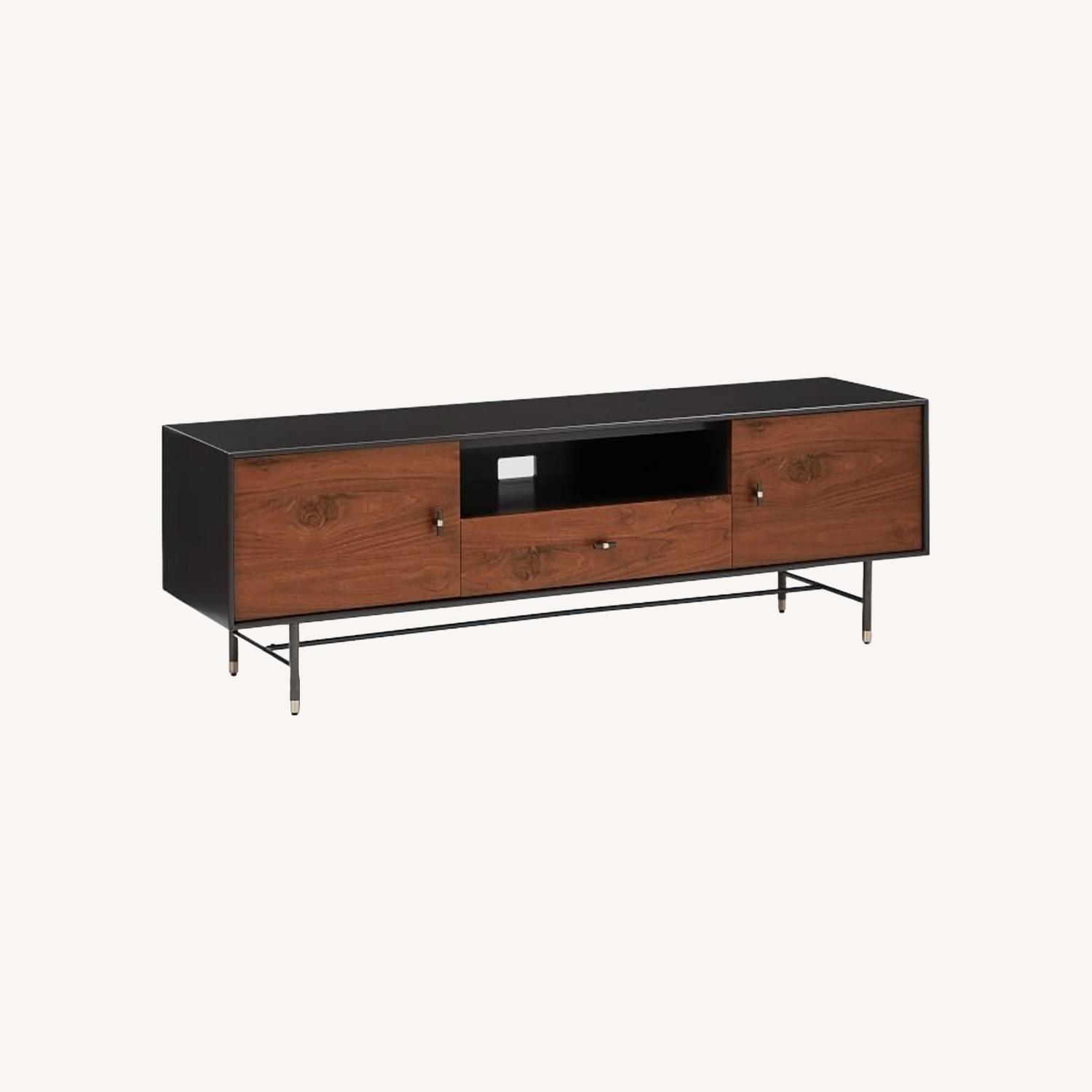 West Elm Modernist Wood + Lacquer Media Console AptDeco