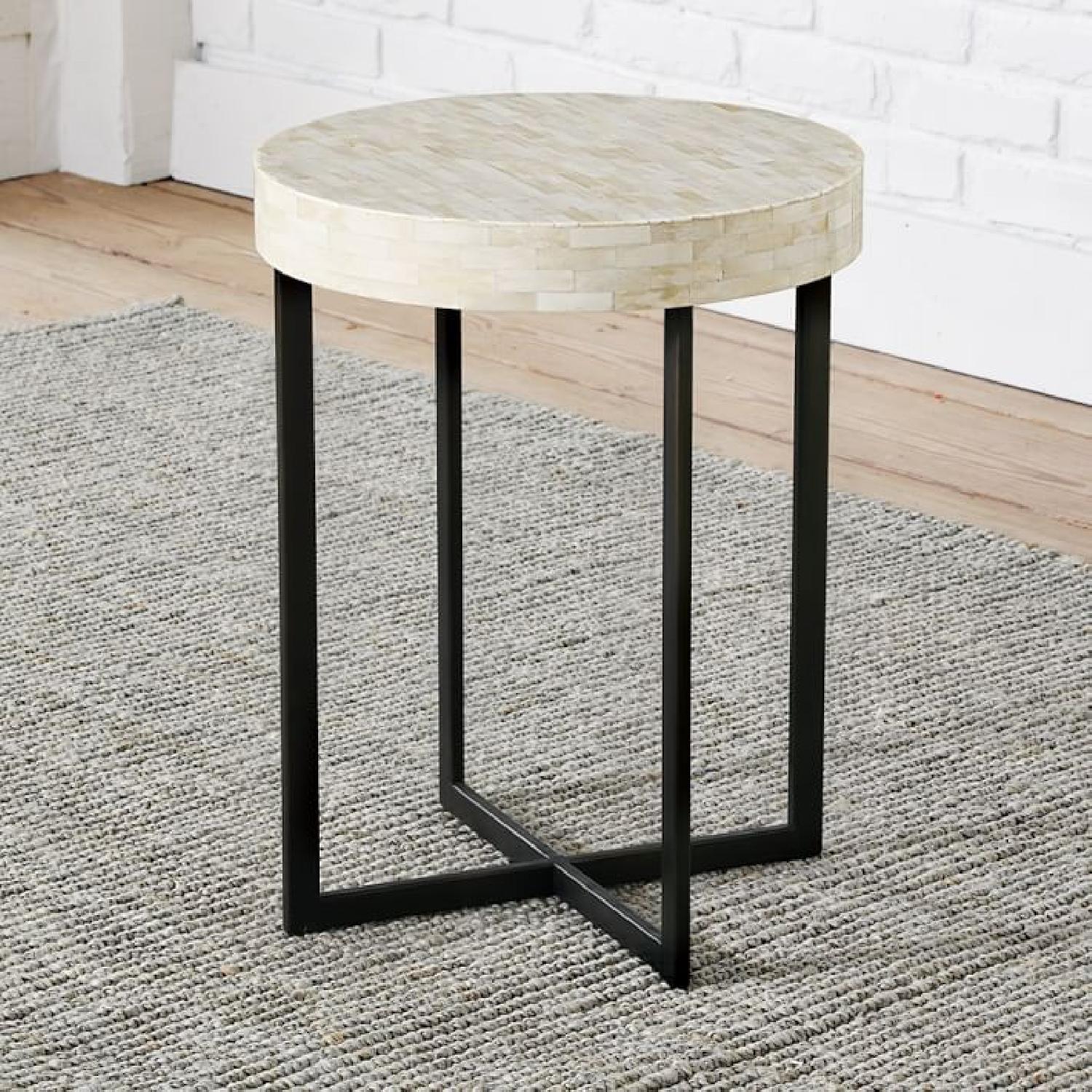 West Elm Bone Side Table, Ivory - image-2