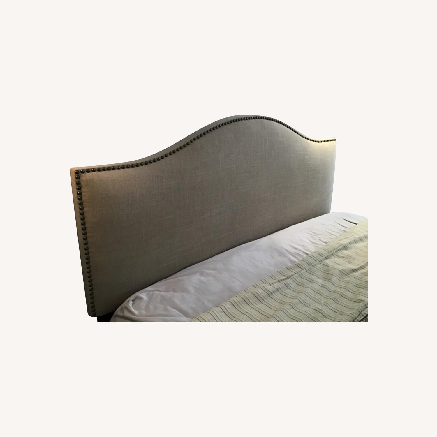 Custom Linen Queen Headboard - image-0
