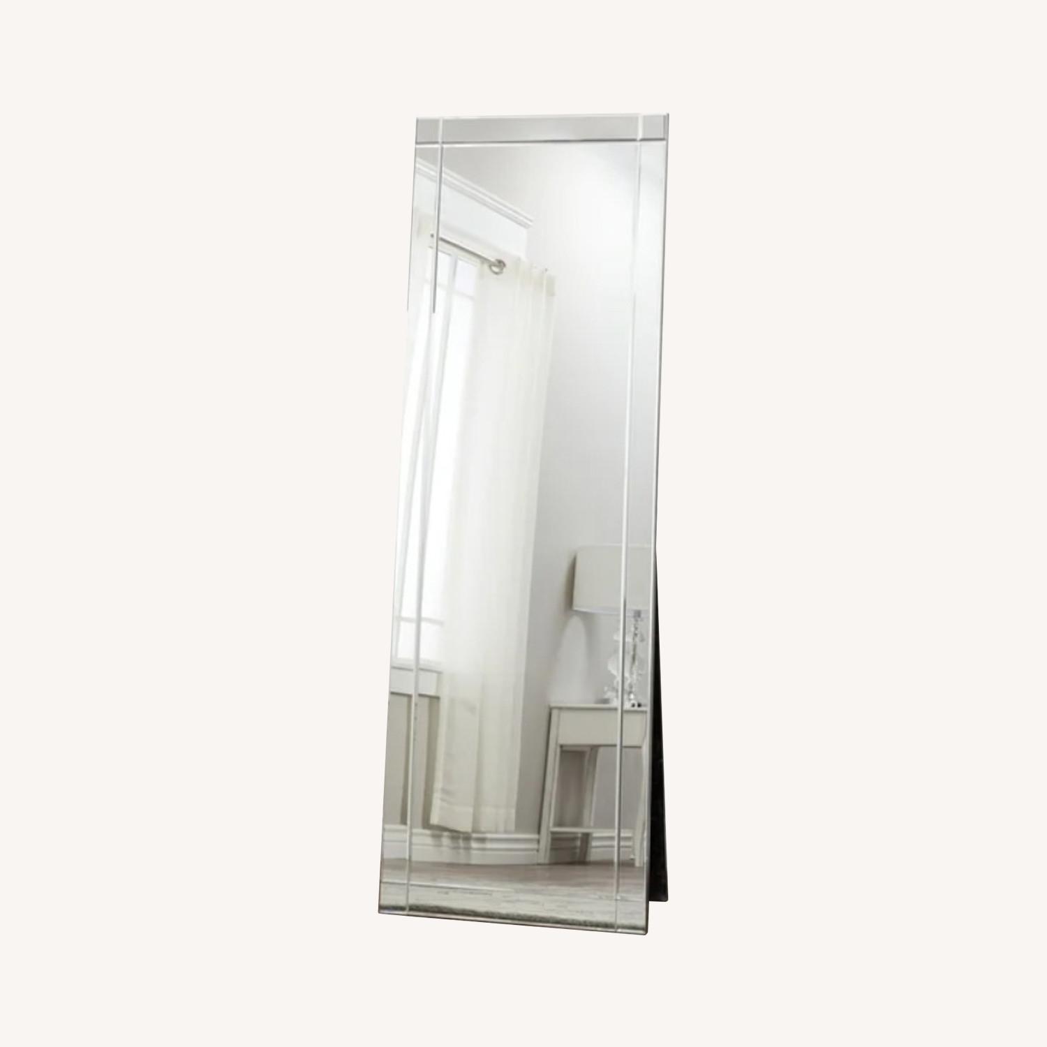 Clarendon Silver Glam Standing FullLength Floor Mirror AptDeco