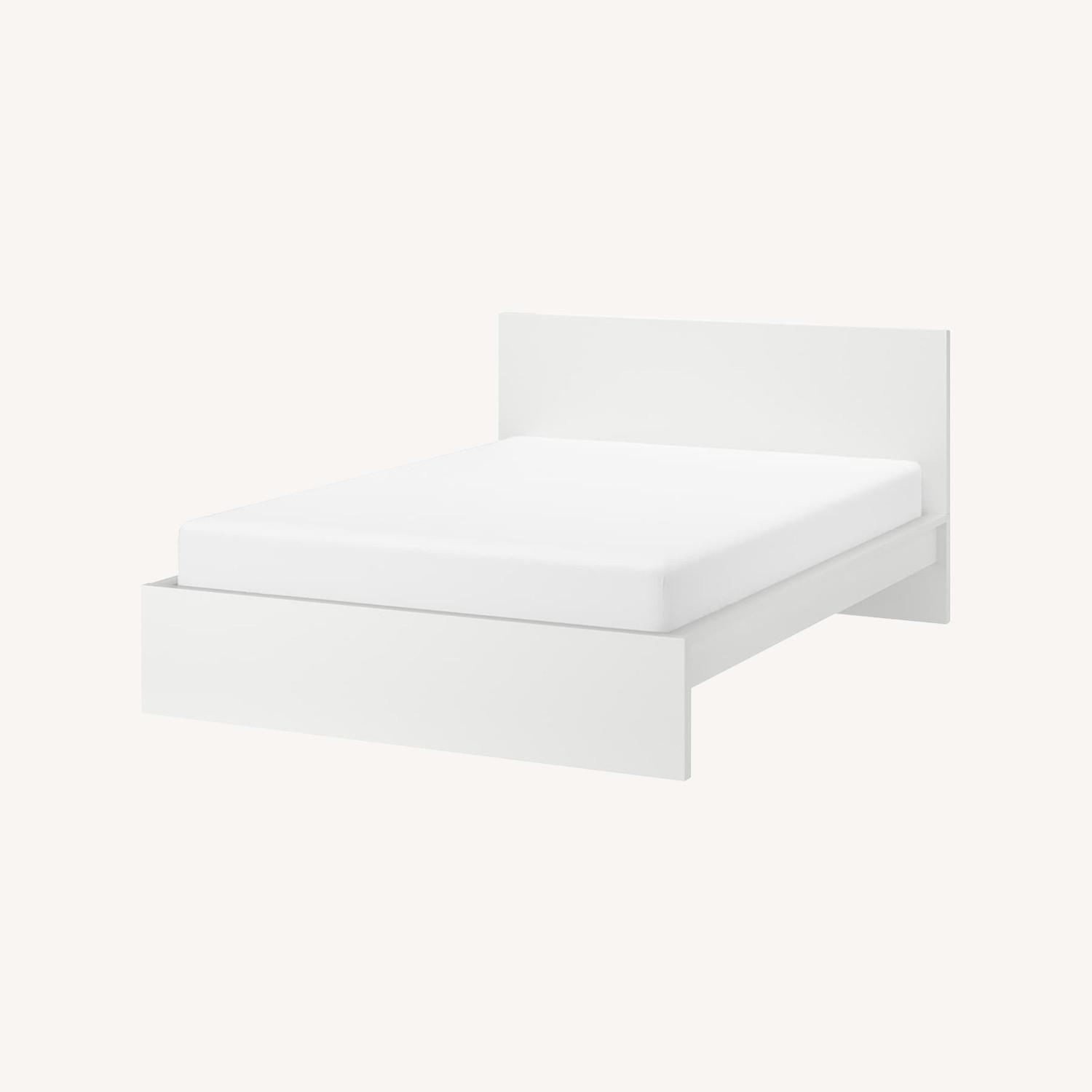 IKEA Malm King White Frame with Bed Base - AptDeco
