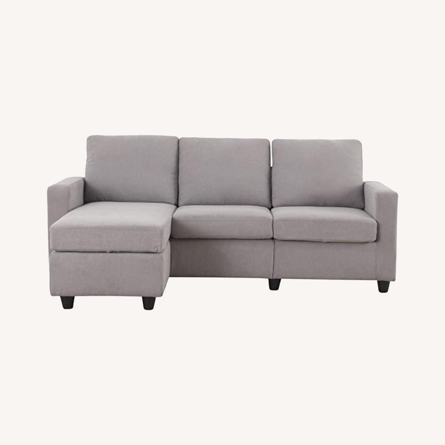 Light Grey Small Sectional AptDeco