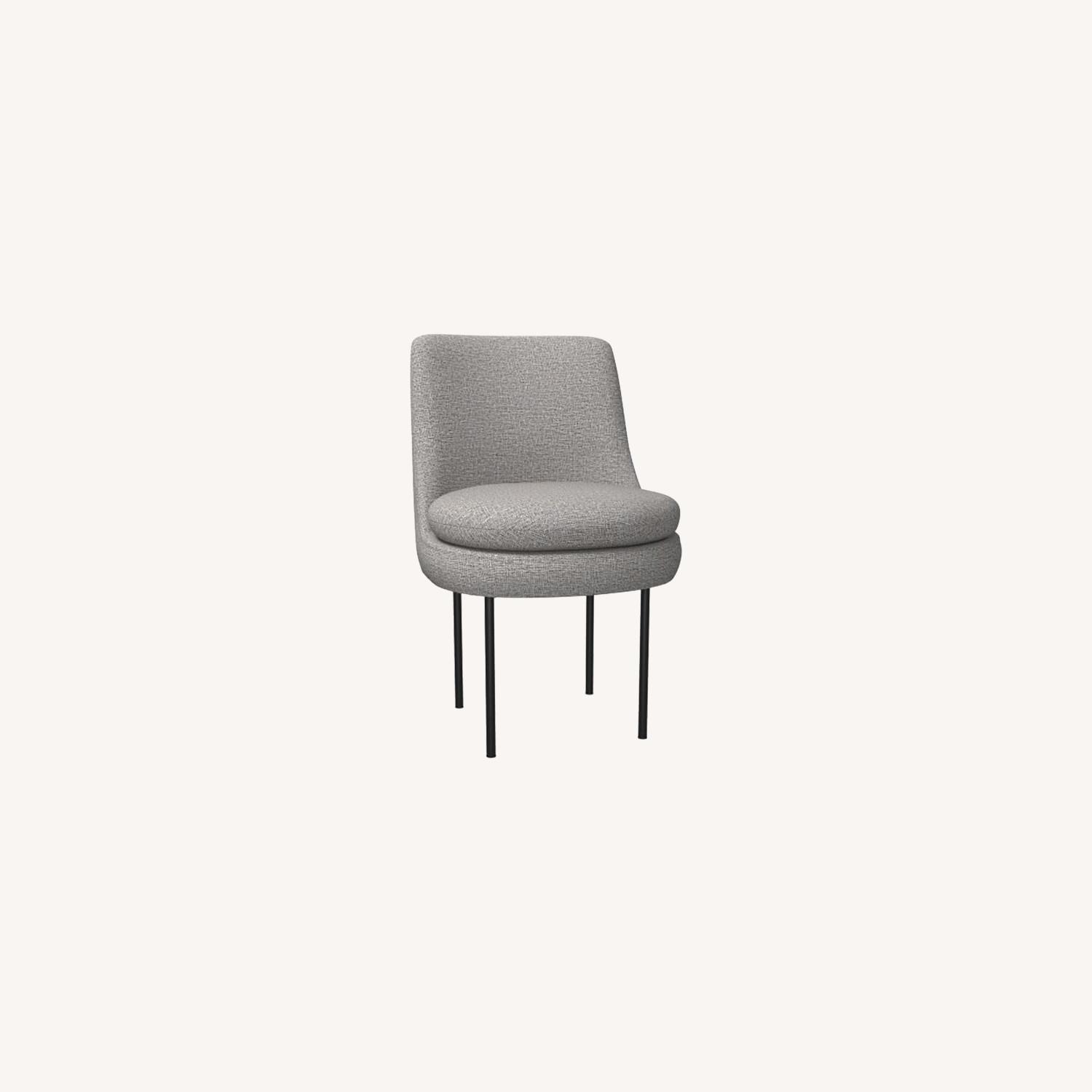 West Elm Modern Curved Upholstered Dining Chair - AptDeco